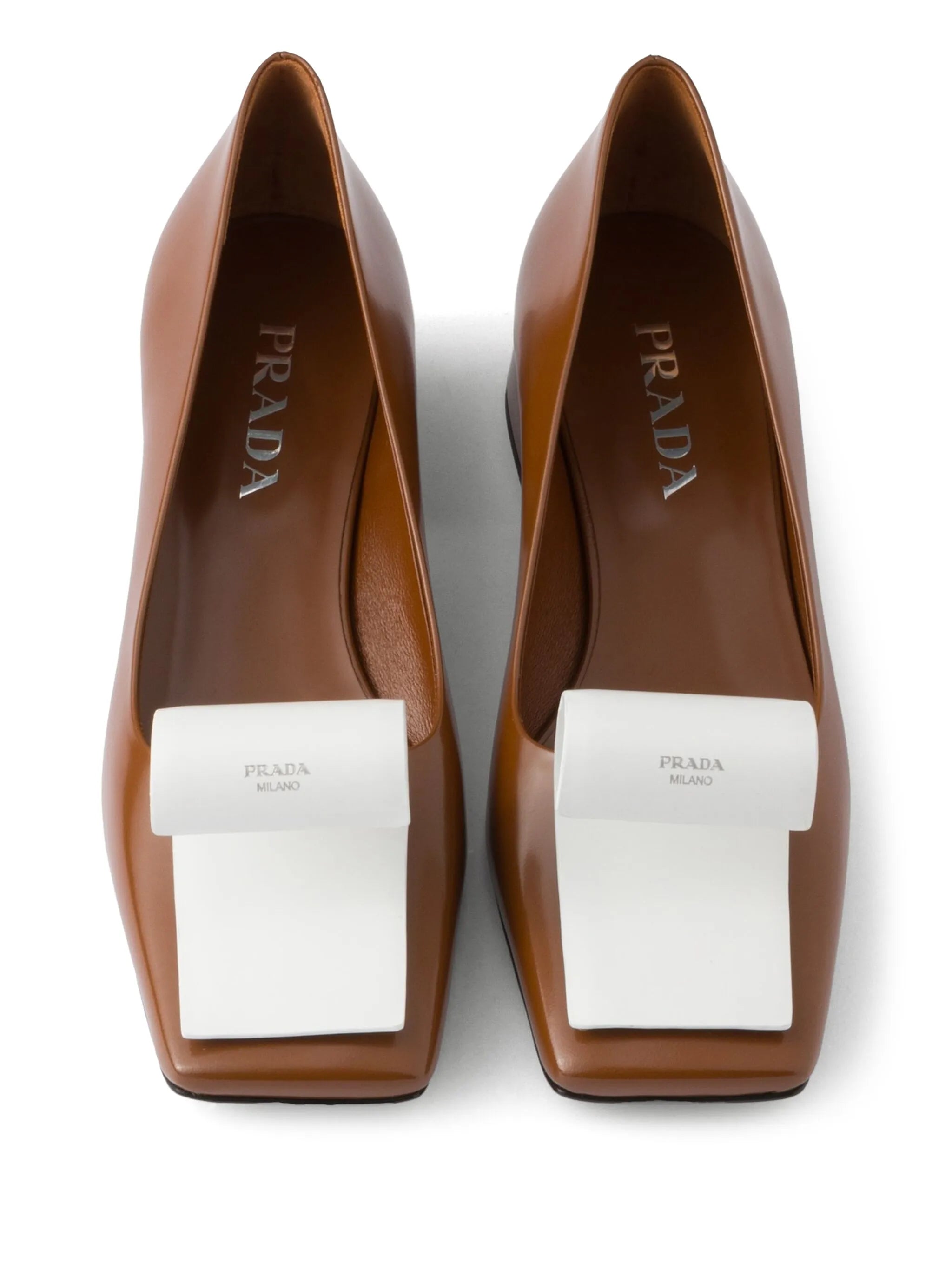 35mm two-tone brushed-leather pumps