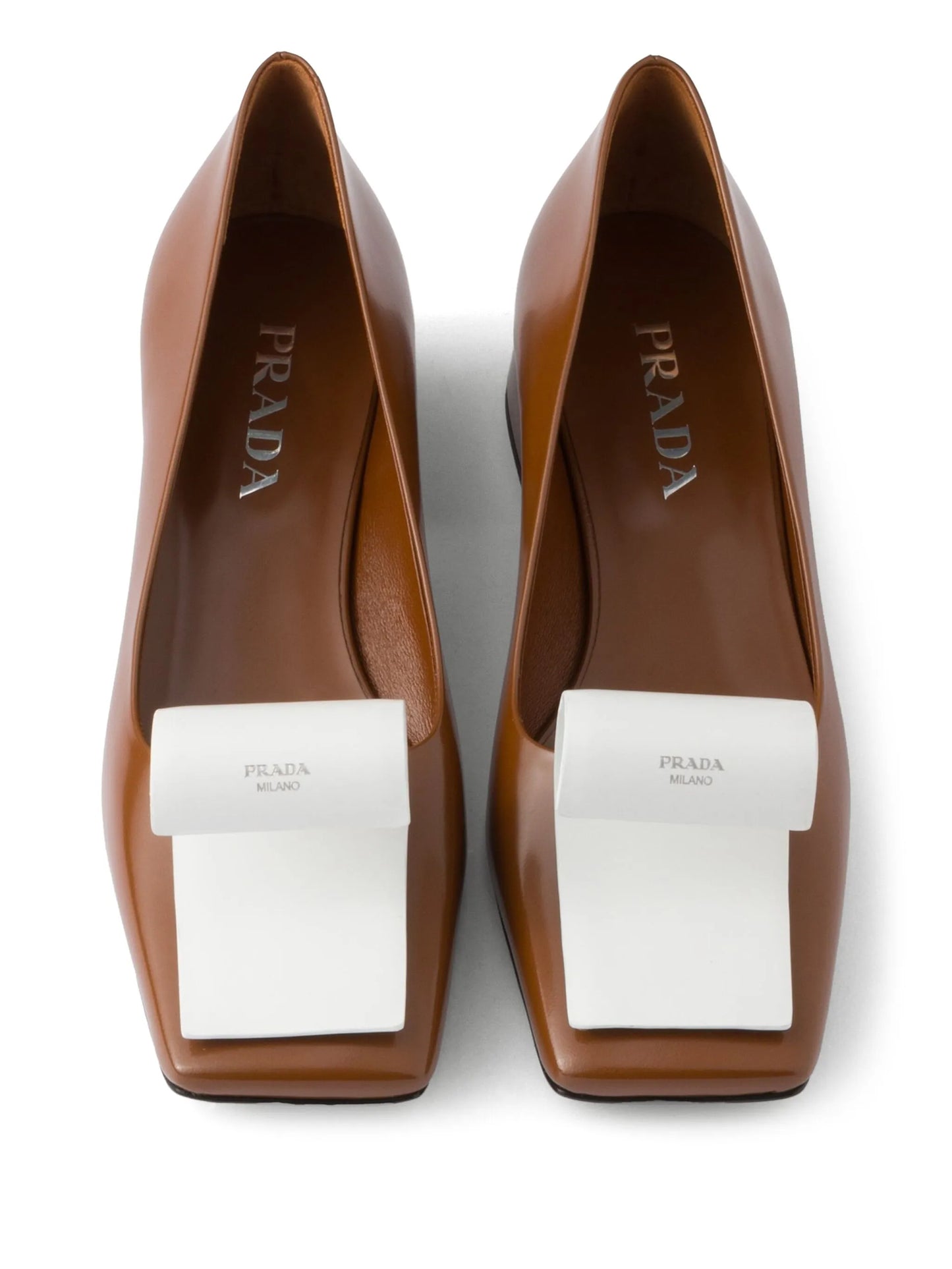 35mm two-tone brushed-leather pumps