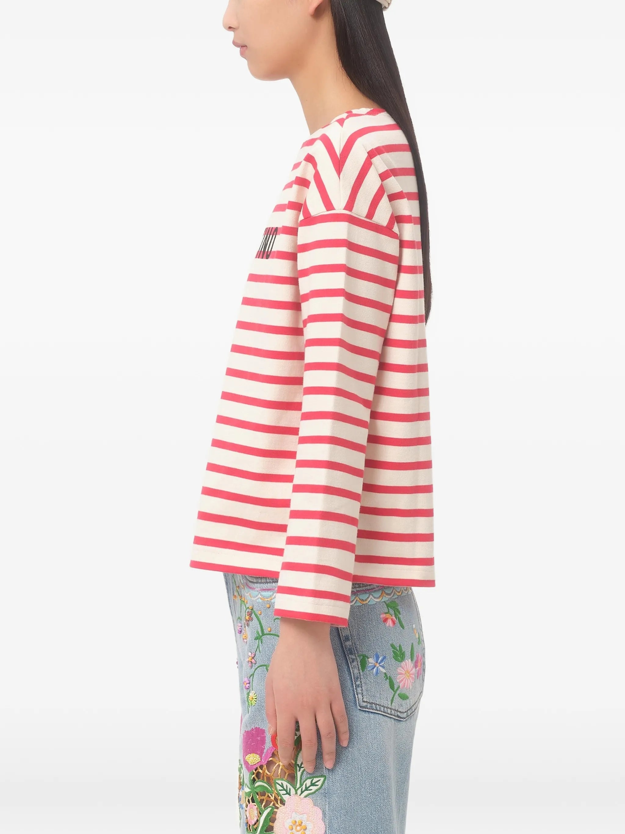 striped jersey T-shirt