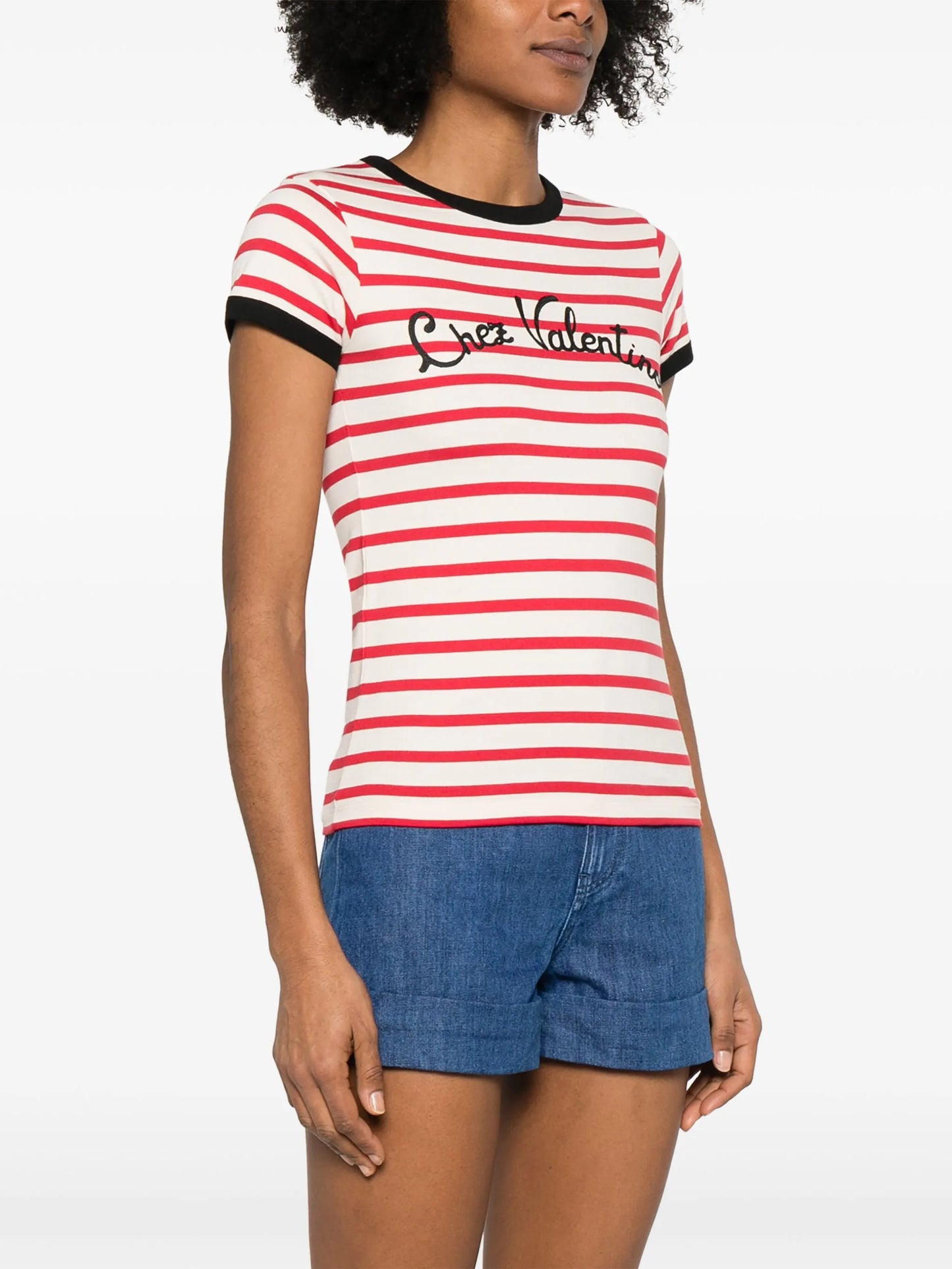 Striped Jersey Cotton T-Shirt