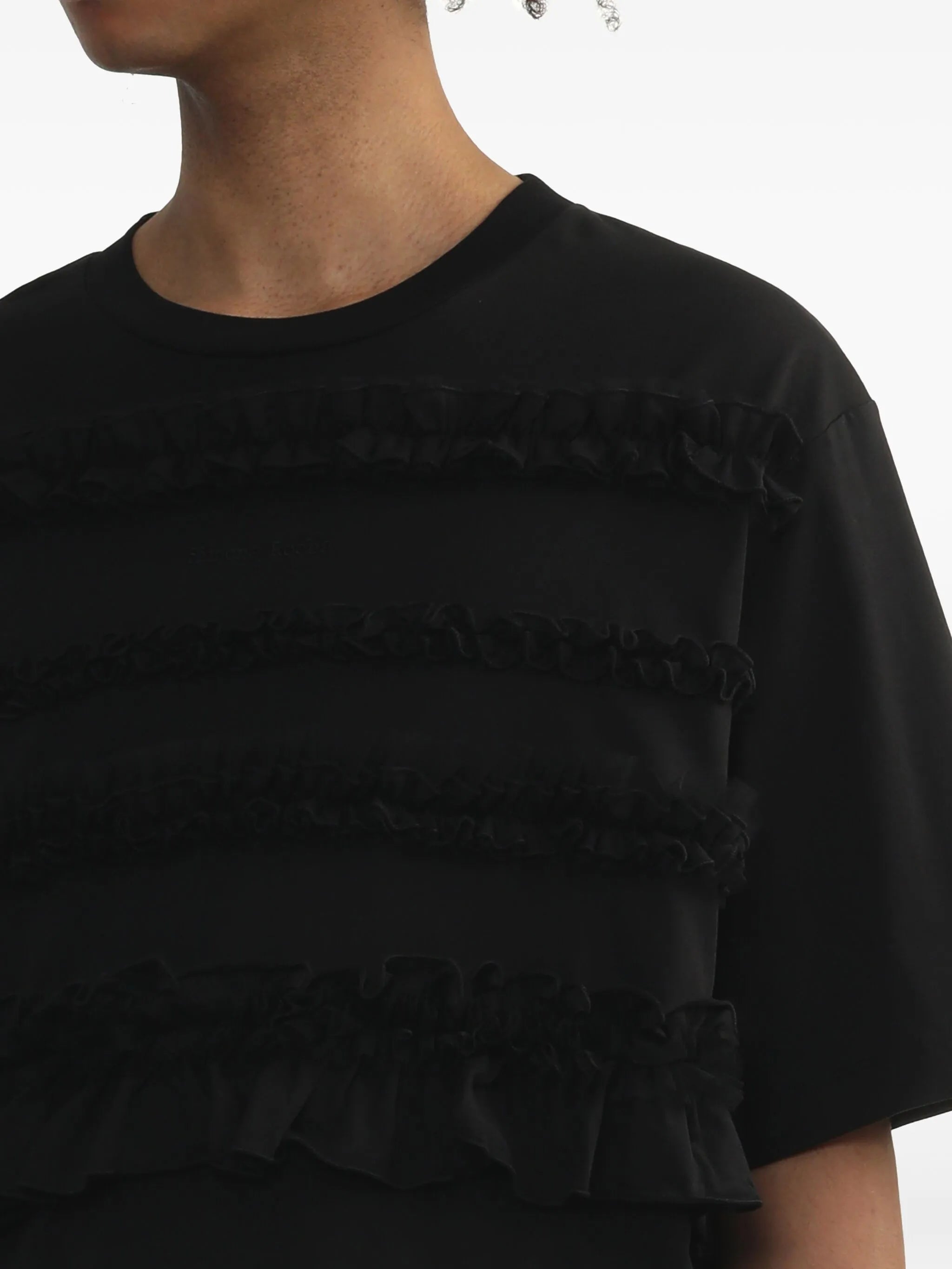 ruffle-detailing T-shirt