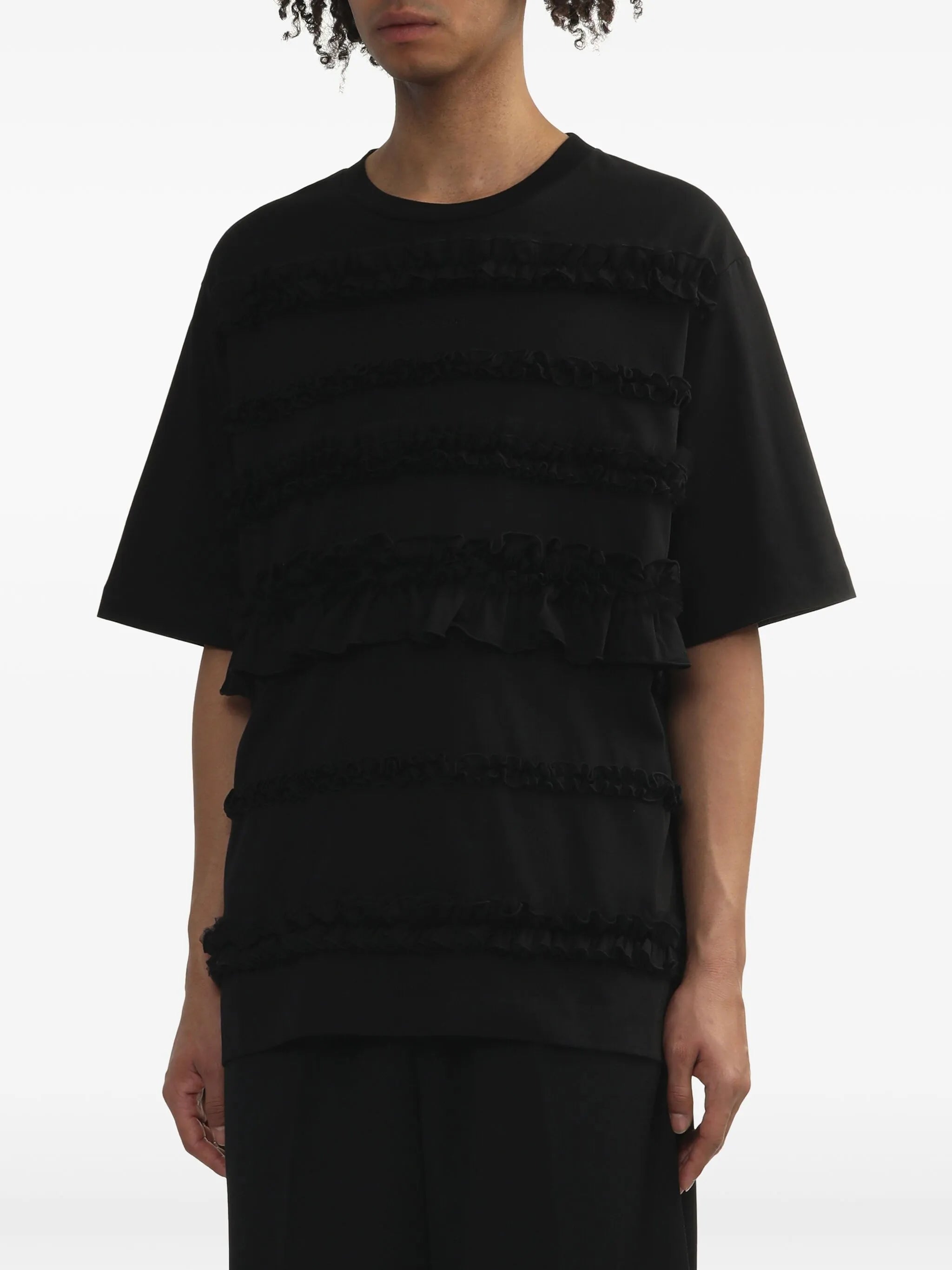 ruffle-detailing T-shirt