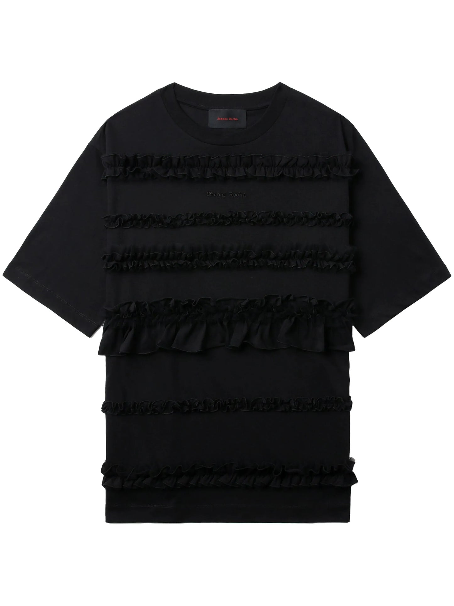ruffle-detailing T-shirt