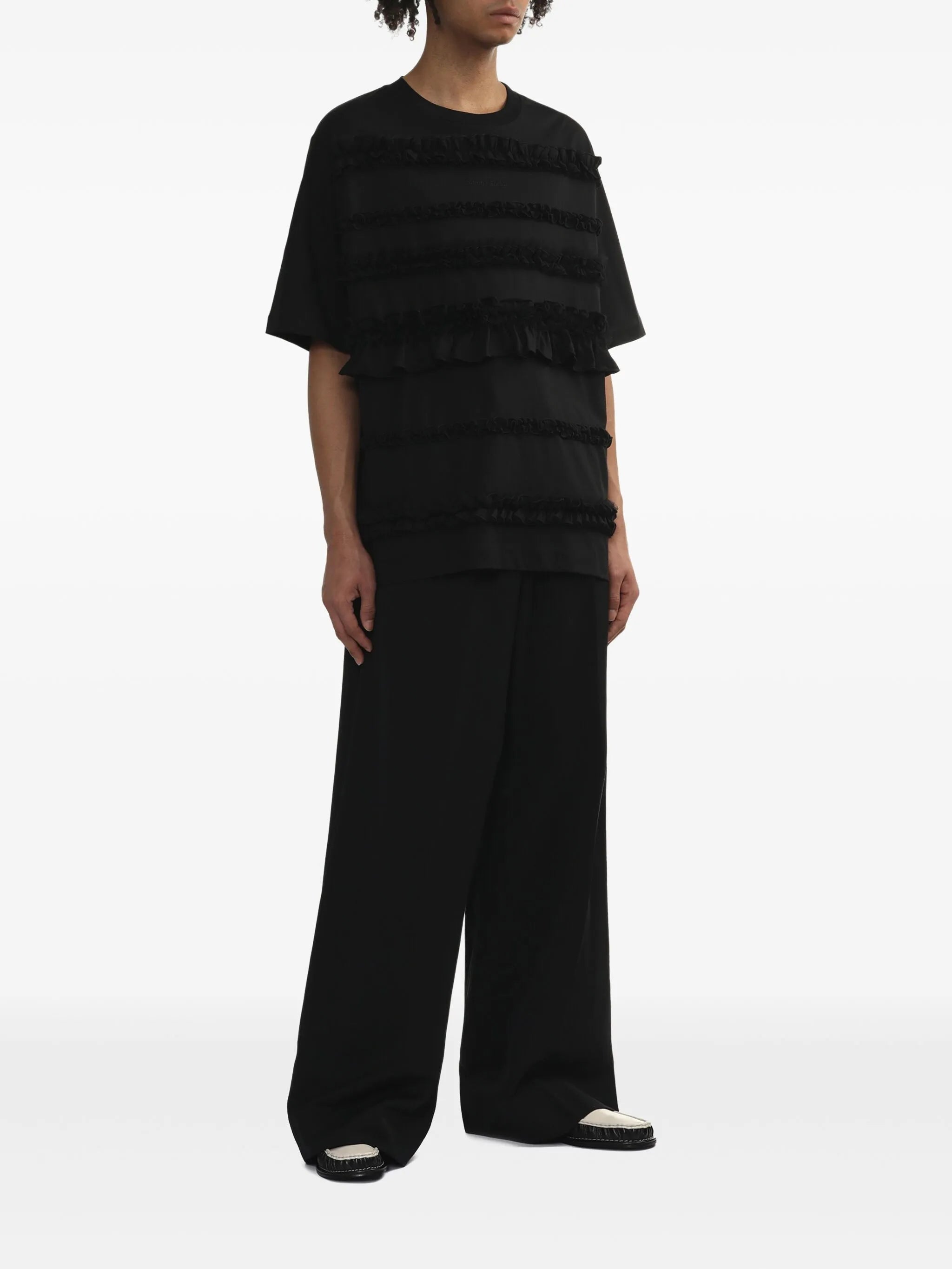 ruffle-detailing T-shirt