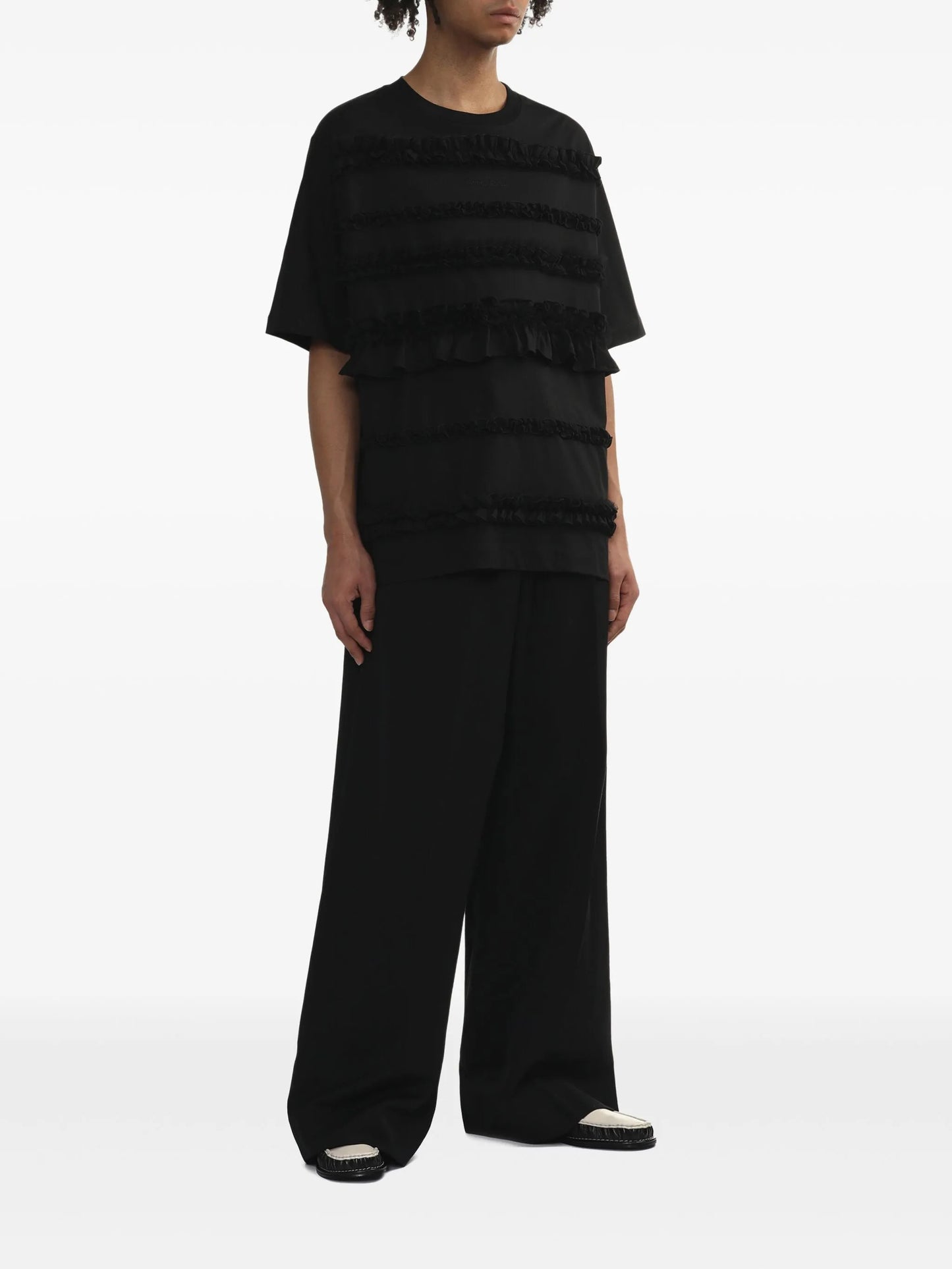 ruffle-detailing T-shirt
