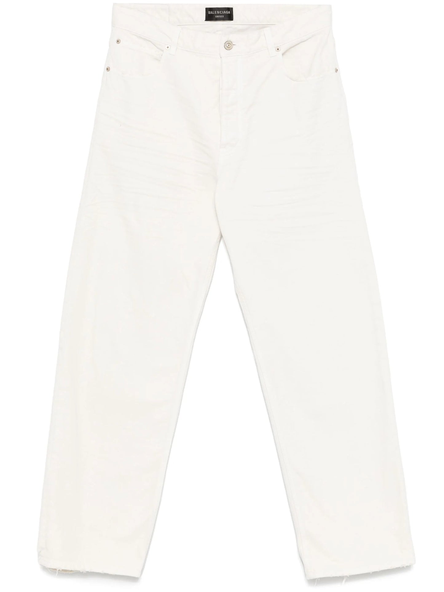 distressed-effect jeans