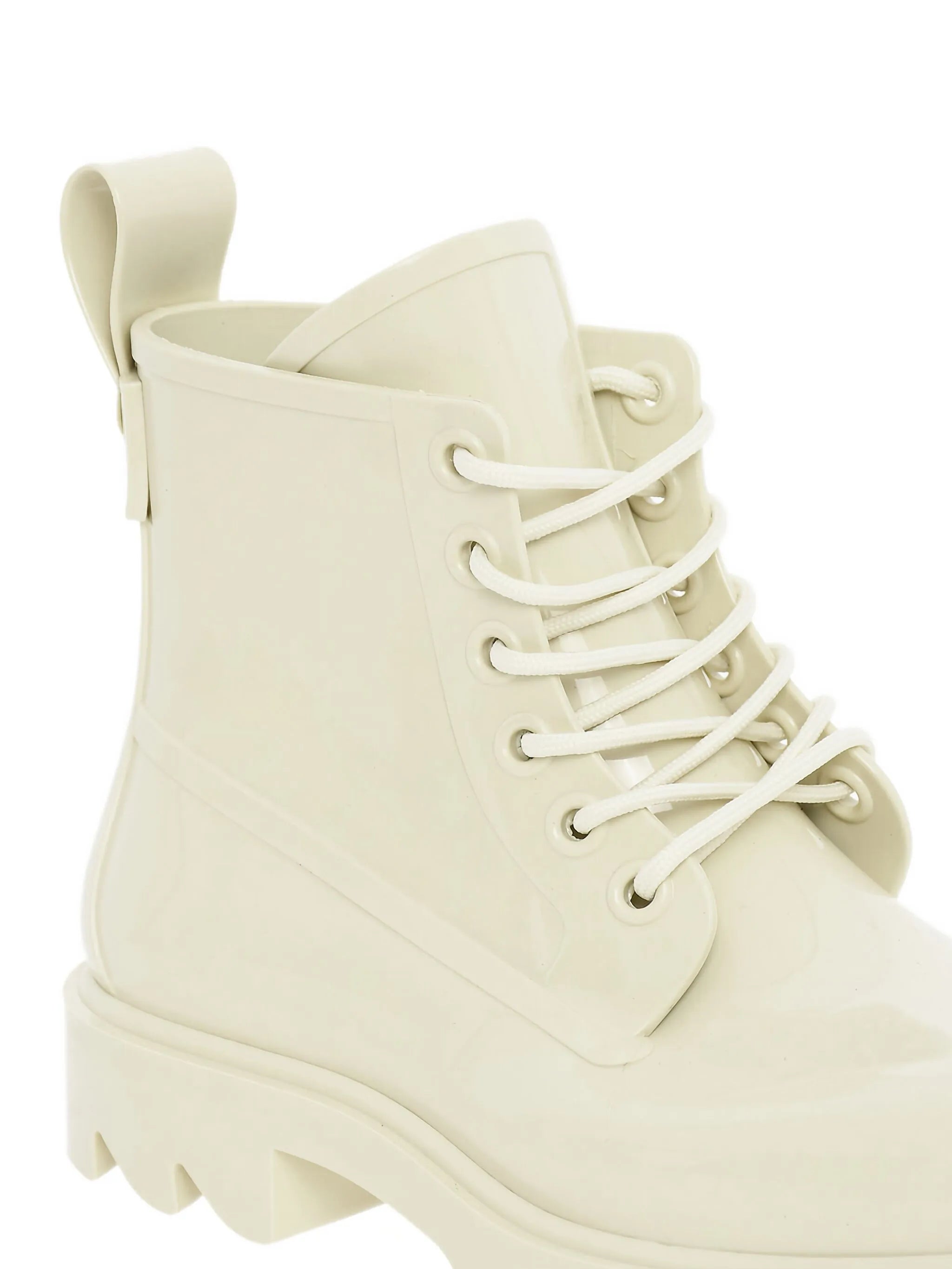 glossy-finish ankle boots