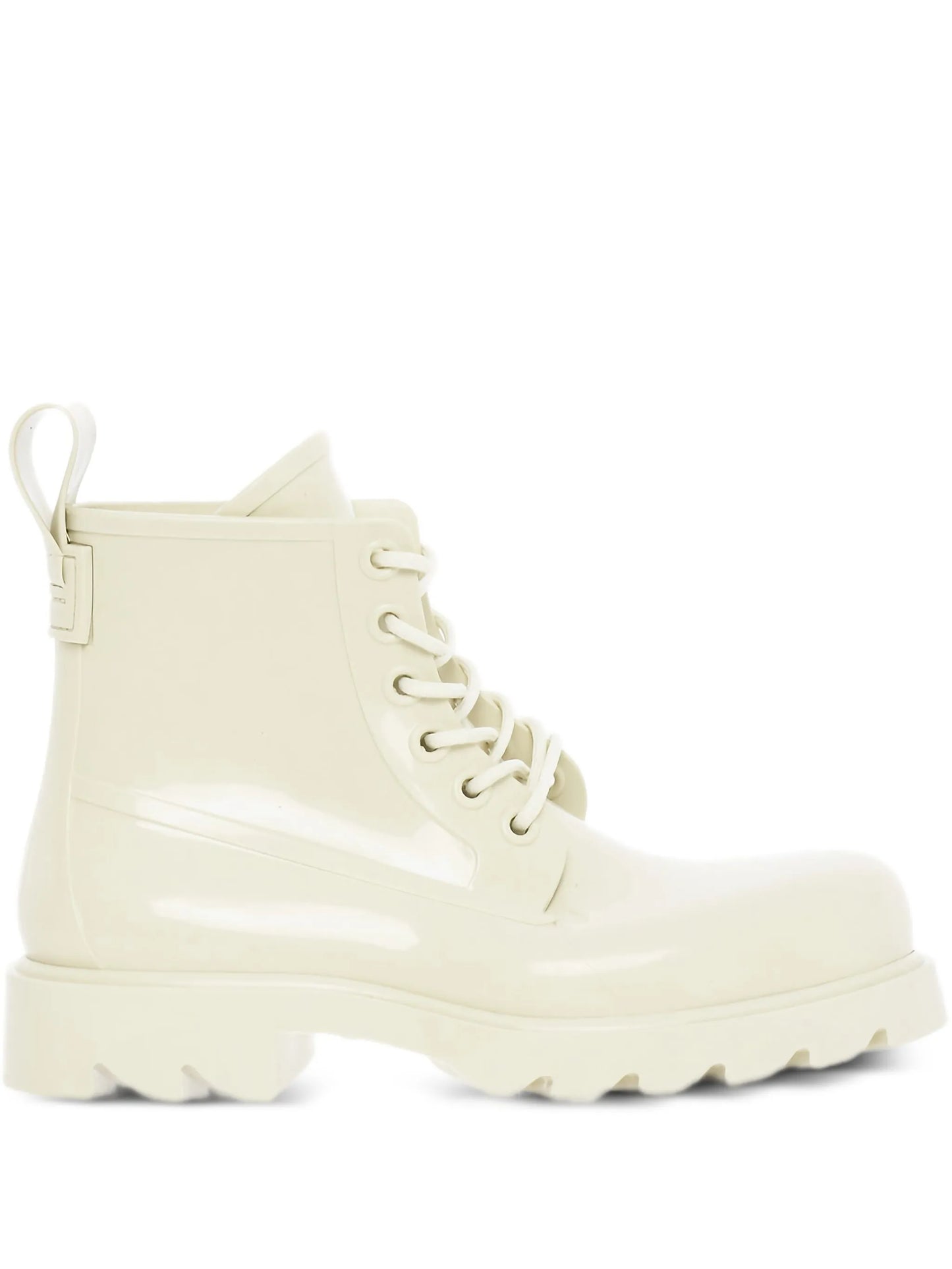 glossy-finish ankle boots