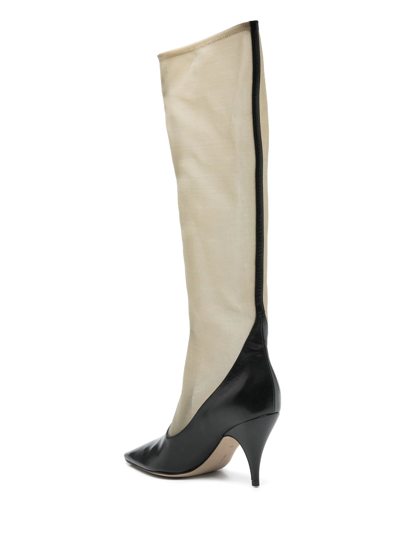 90mm mesh knee-high boots