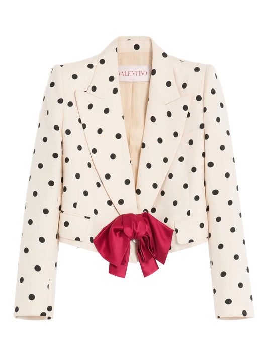 polka-dot blazer