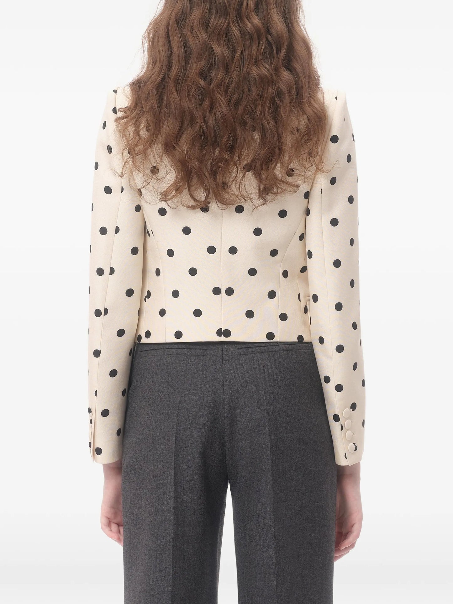 Shantung pludepois-print blazer