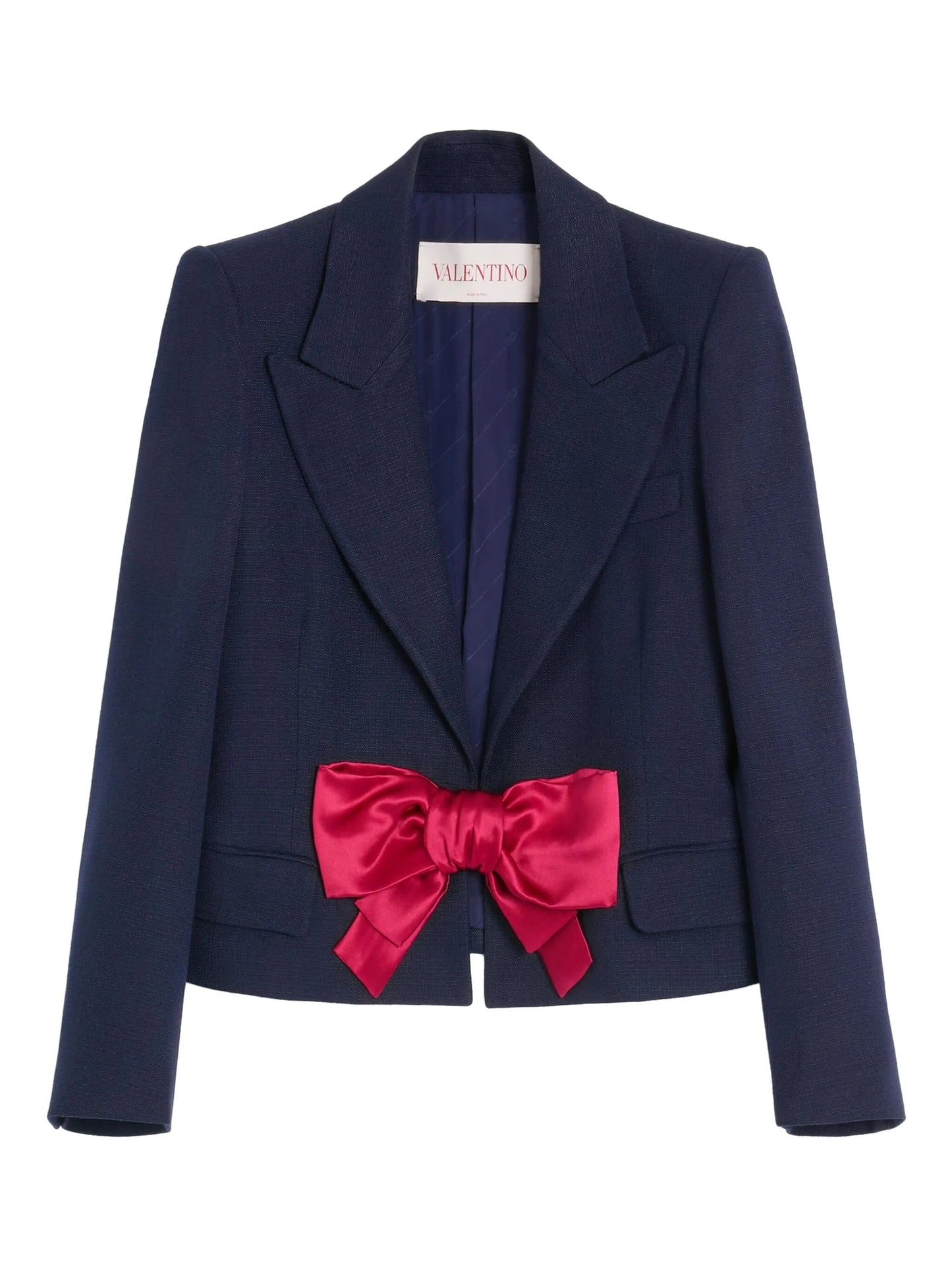 bow-detail single-breasted blazer