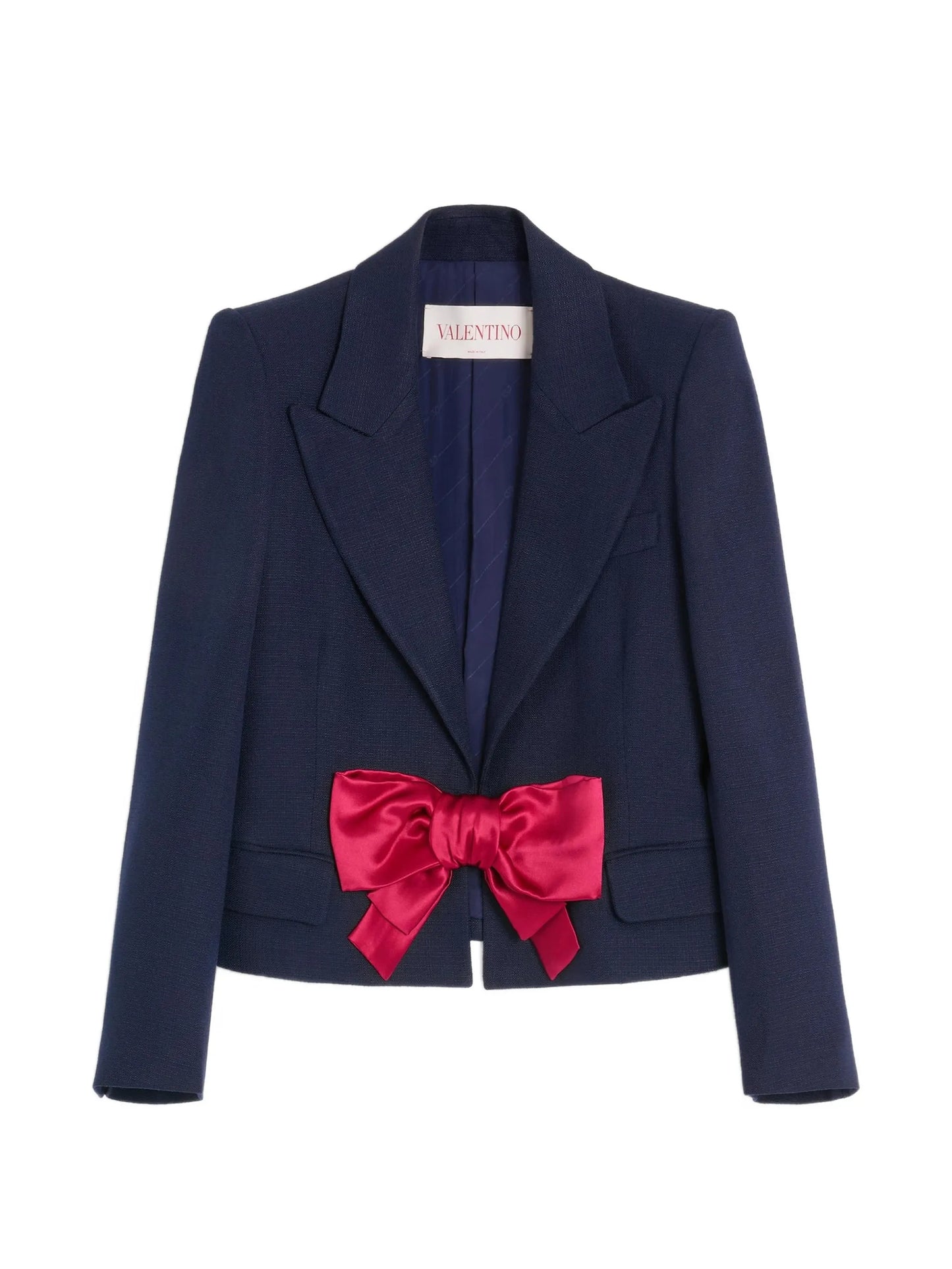 bow-detail single-breasted blazer