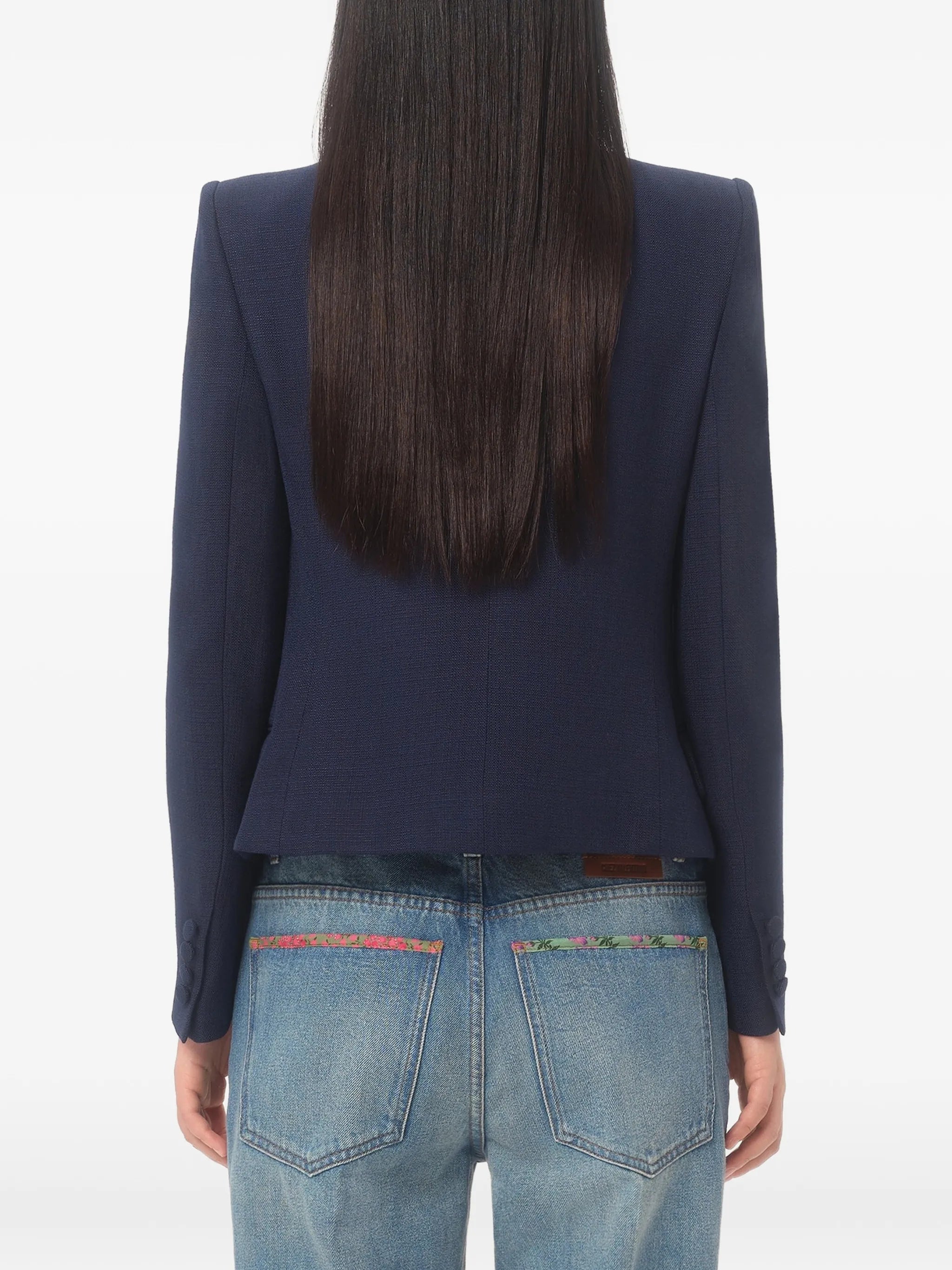 bow-detail single-breasted blazer
