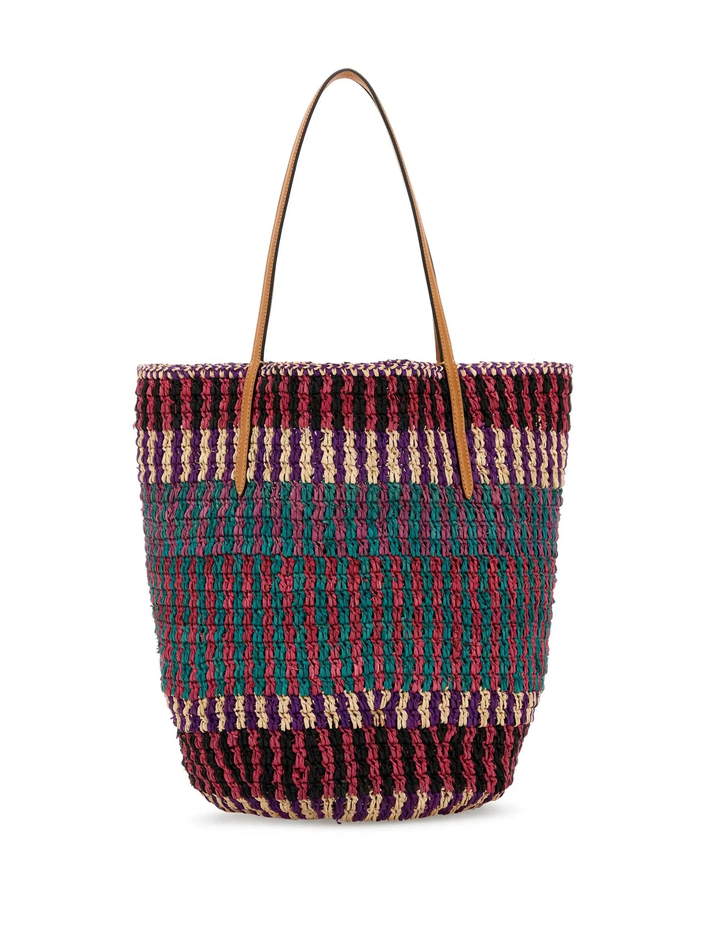 VLogo Signature raffia tote bag