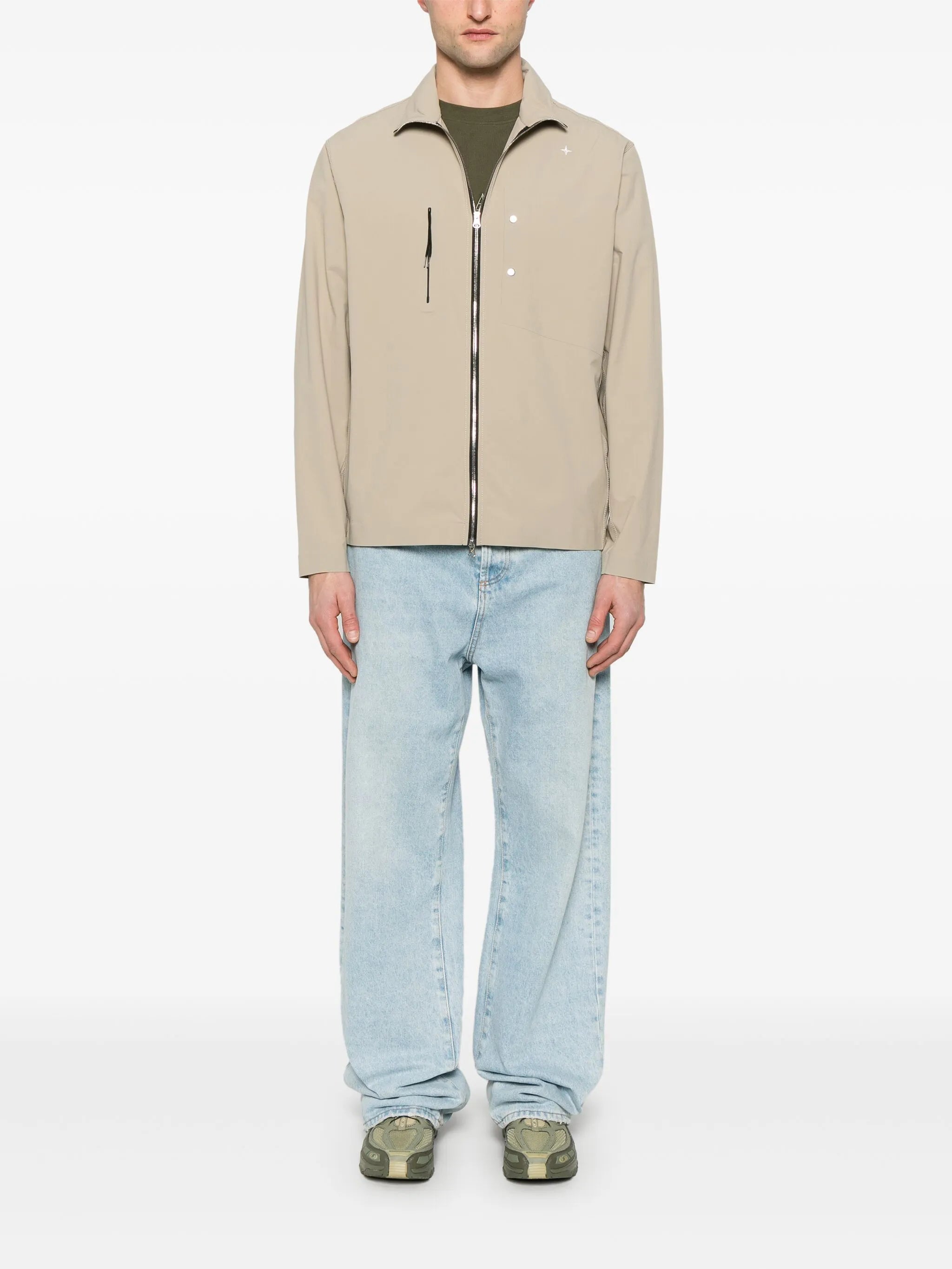 logo-embroidered shirt