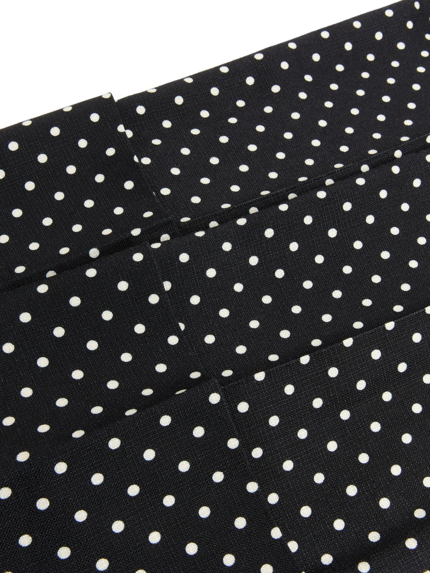 polka-dot-pattern trousers