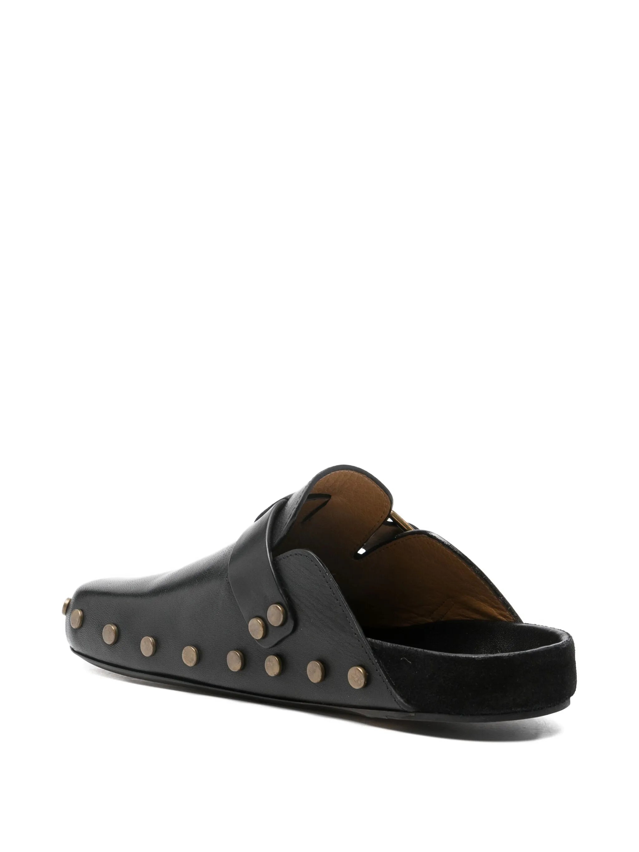 Mirvin buckled studded mules