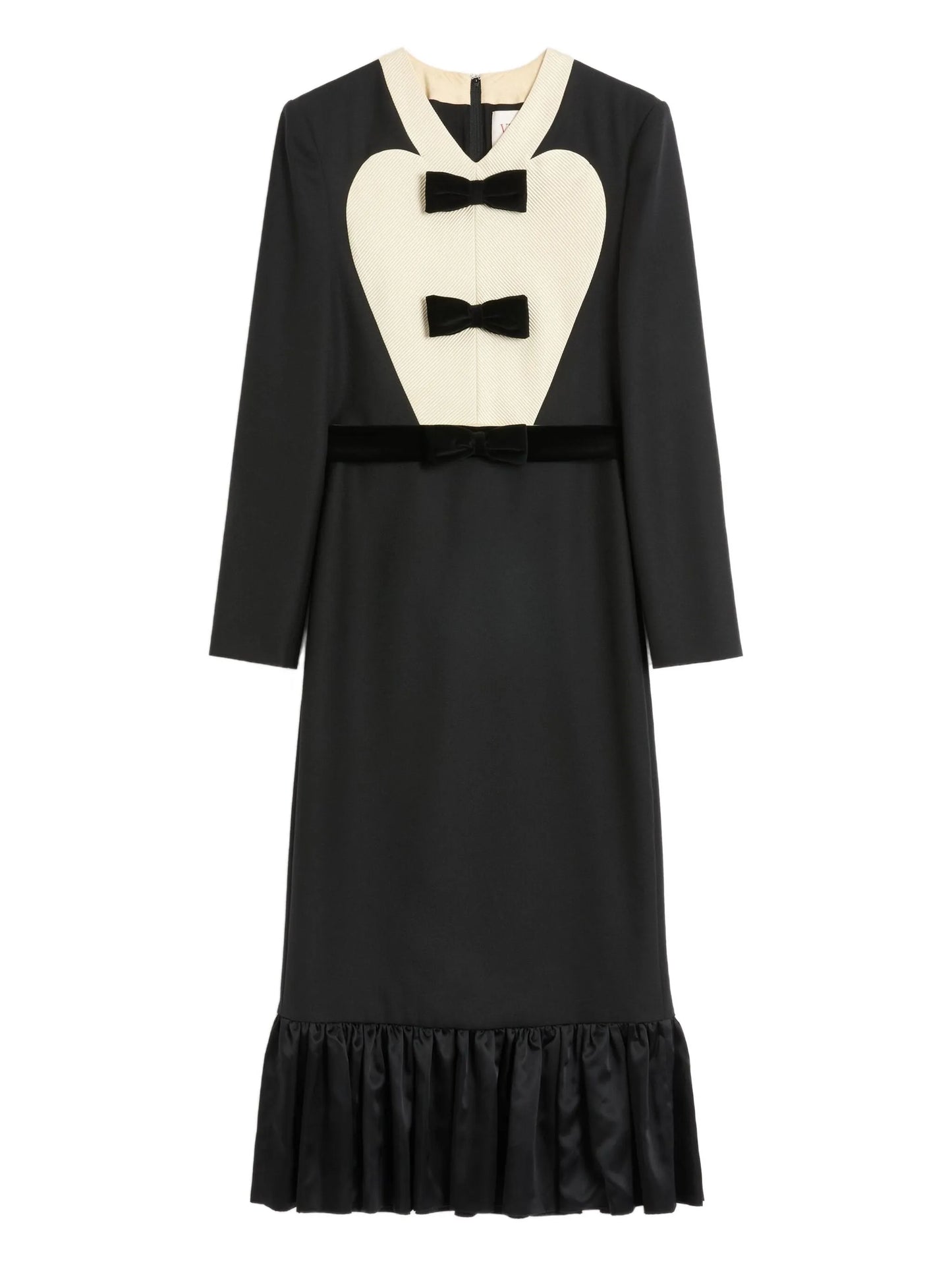 bow-detail midi dress