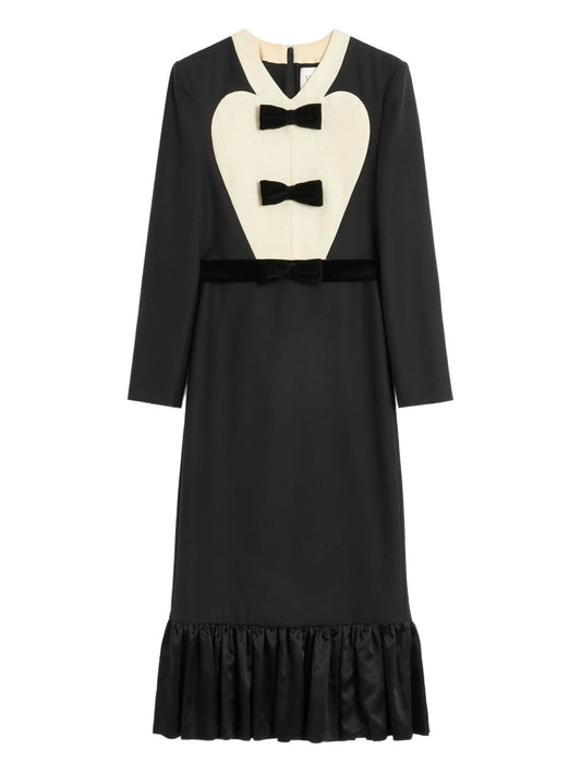 bow-detail midi dress