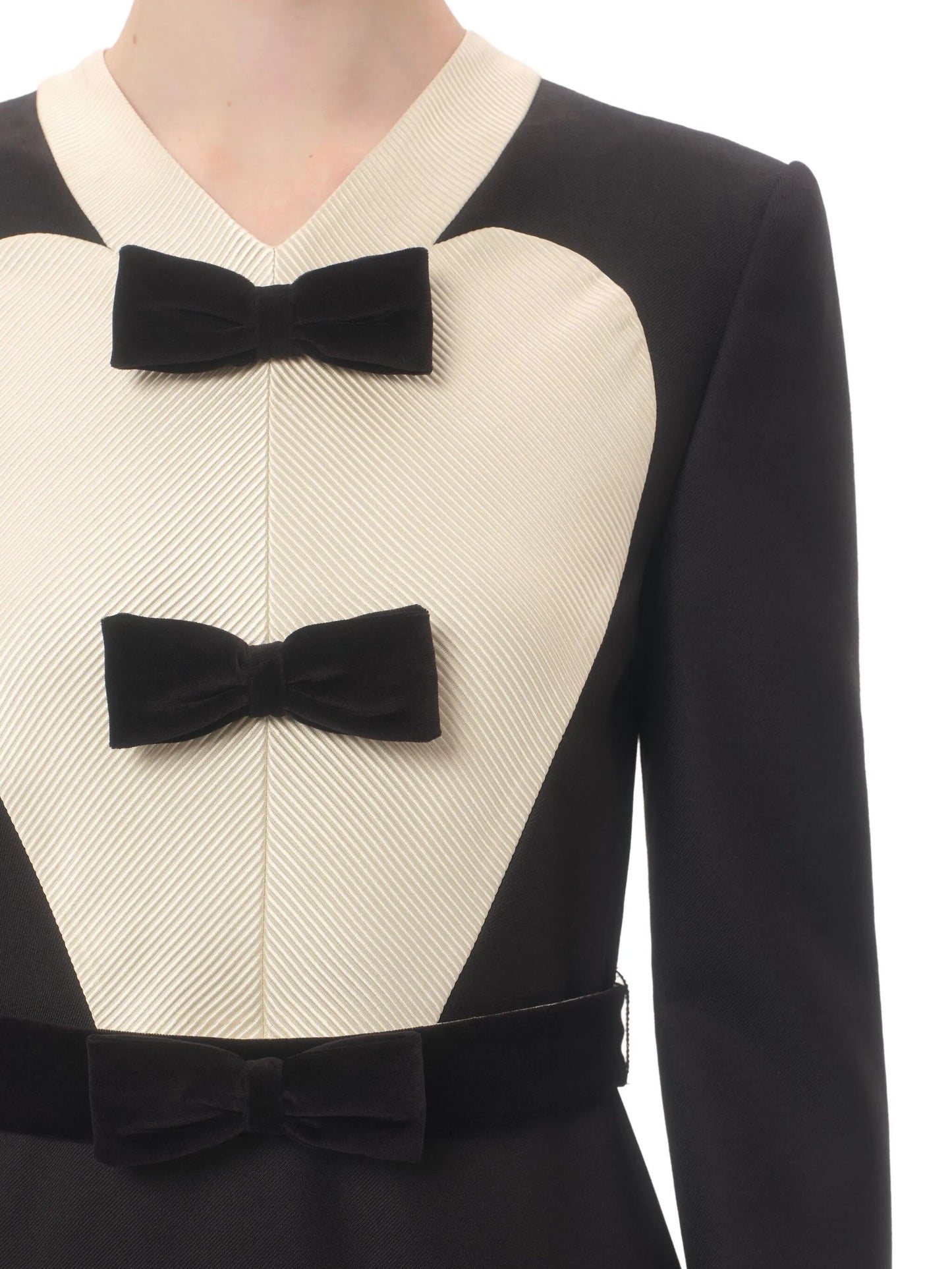 bow-detail midi dress