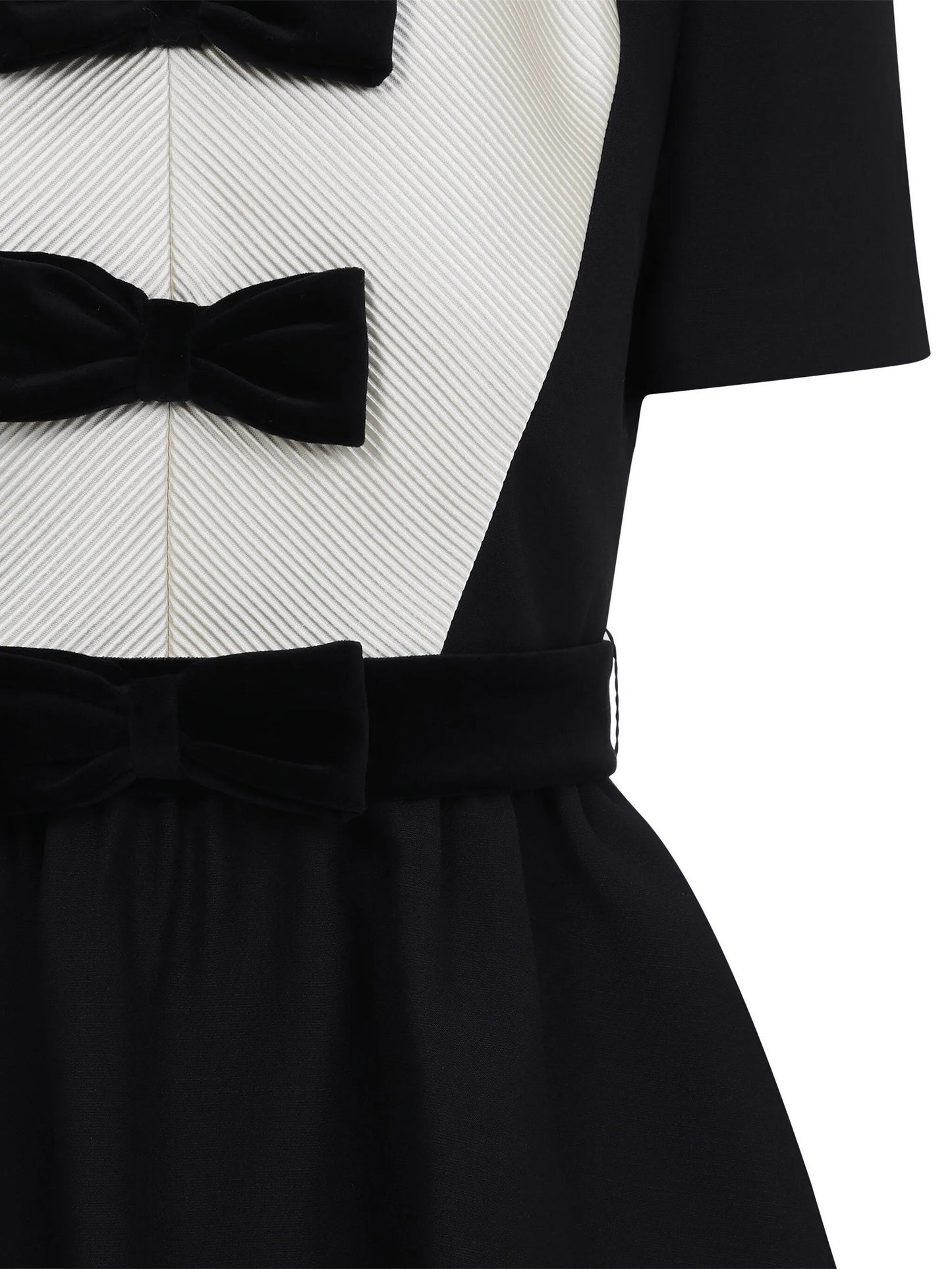 Crepe Couture bow-detail mini dress