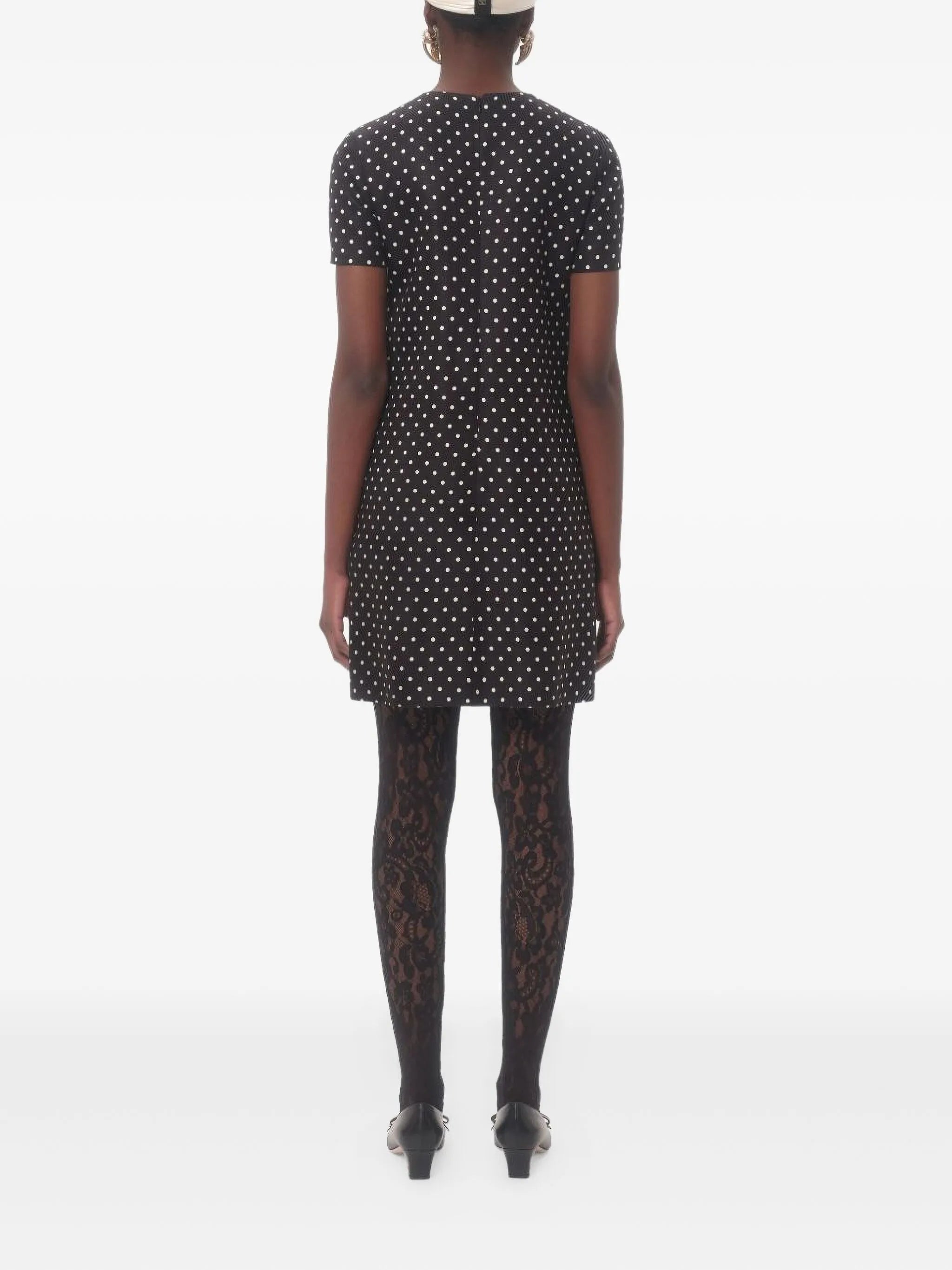 Plusdepois-print mini dress