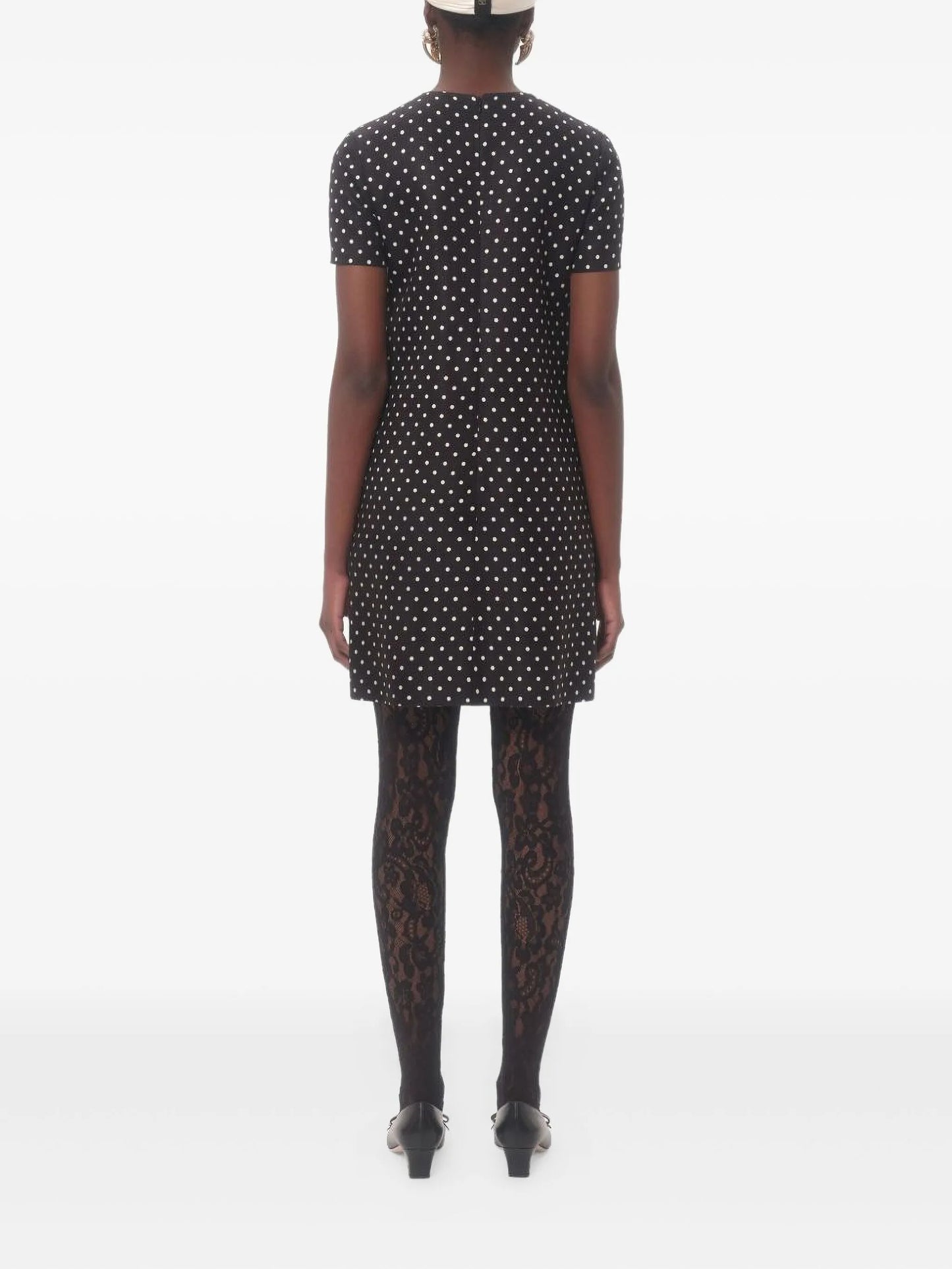Plusdepois-print mini dress