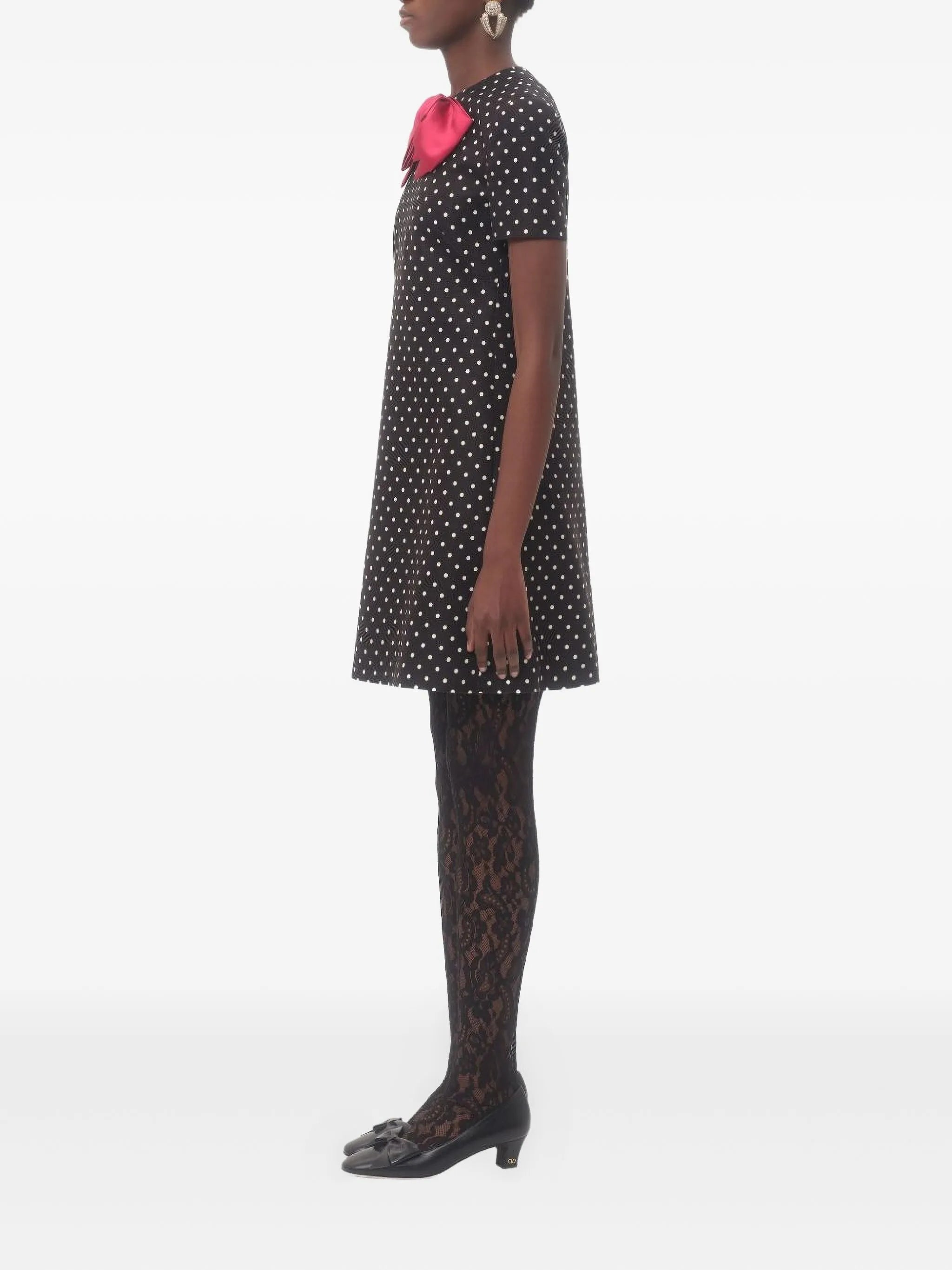 Plusdepois-print mini dress