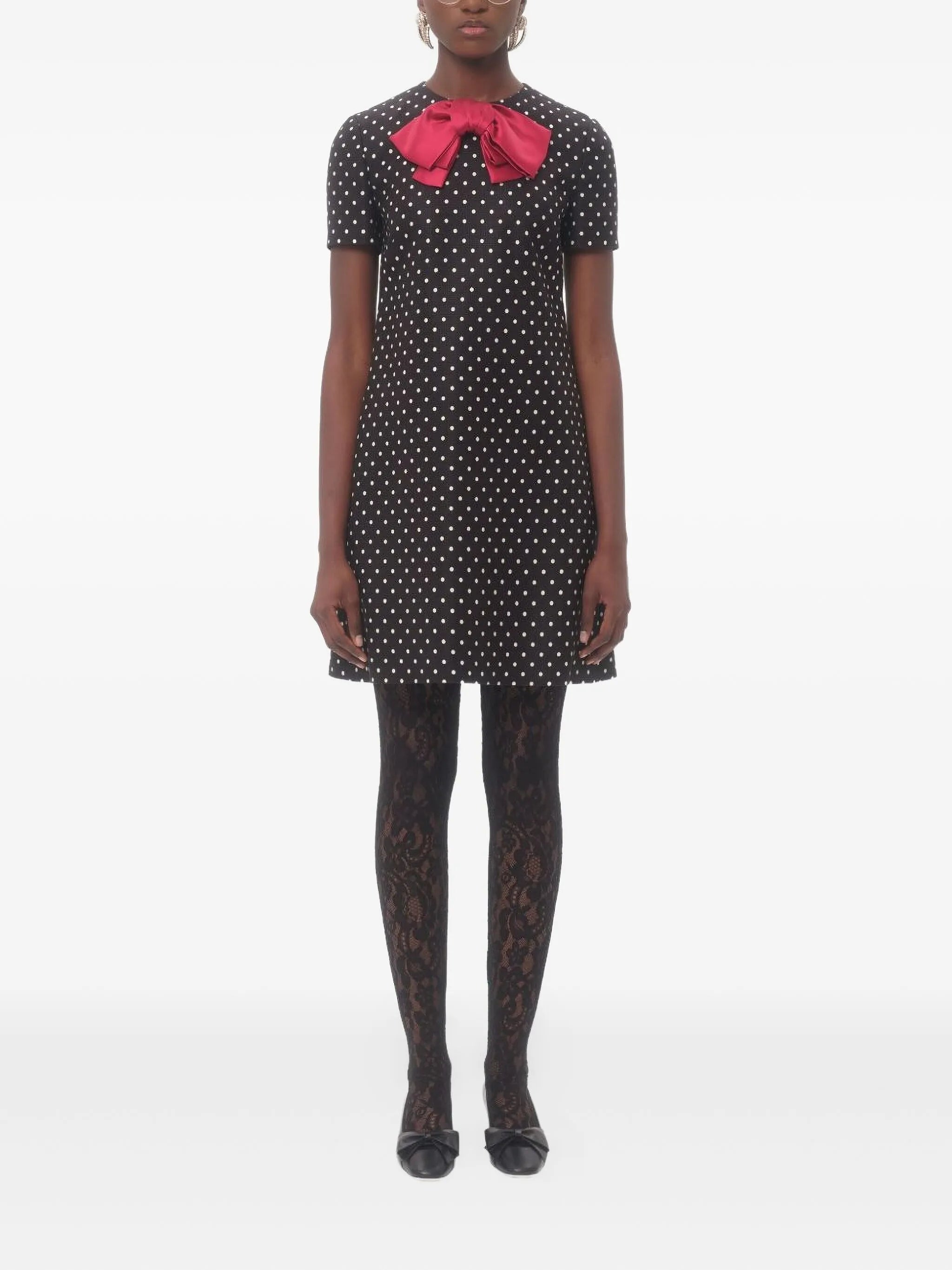 Plusdepois-print mini dress