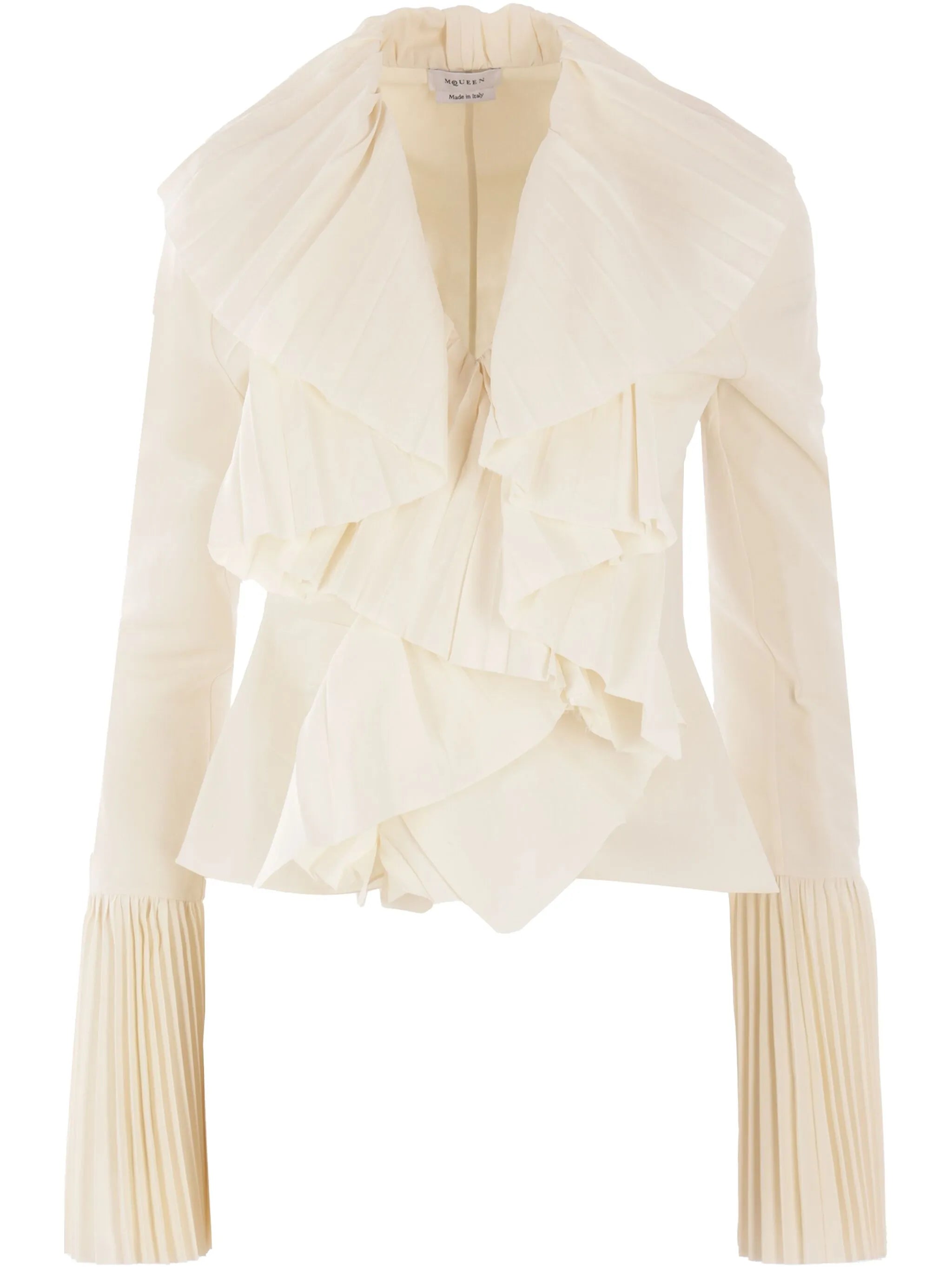 ruffle-detailing blouse