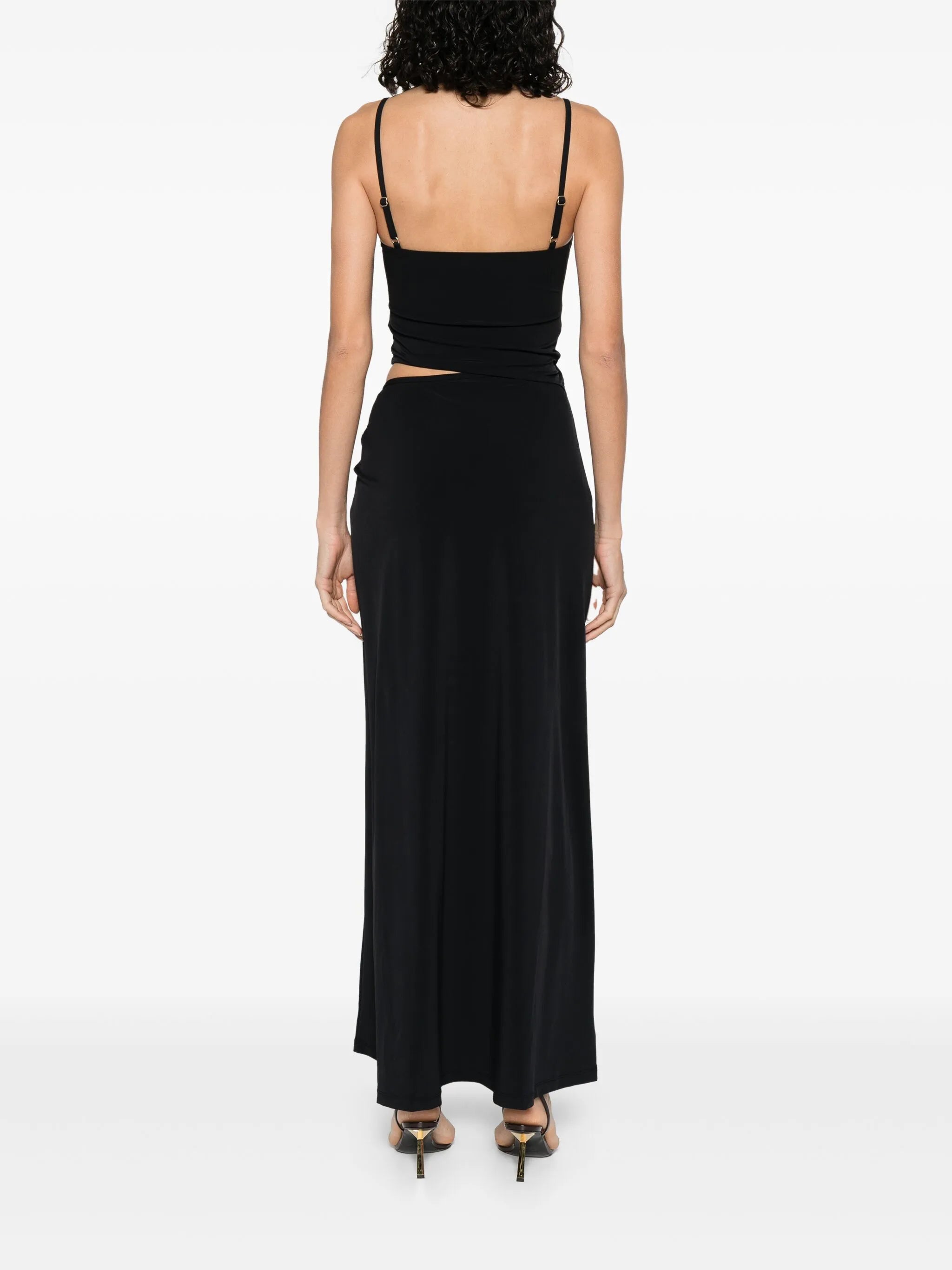 Orbit ruched maxi dress