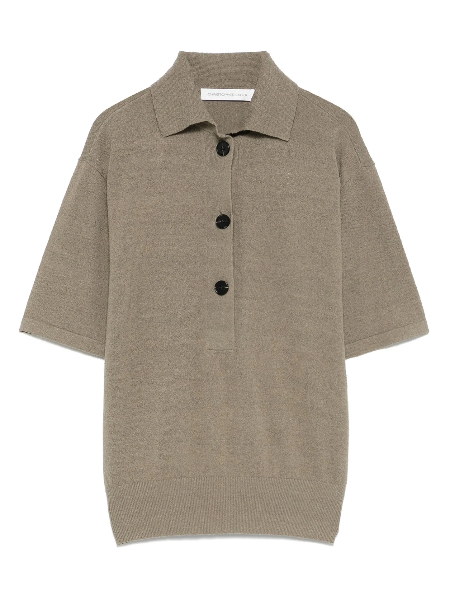 knitted polo top