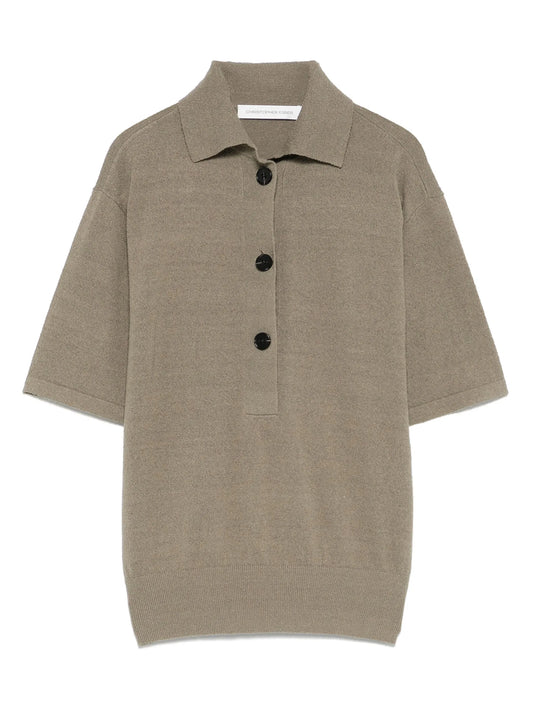 knitted polo top