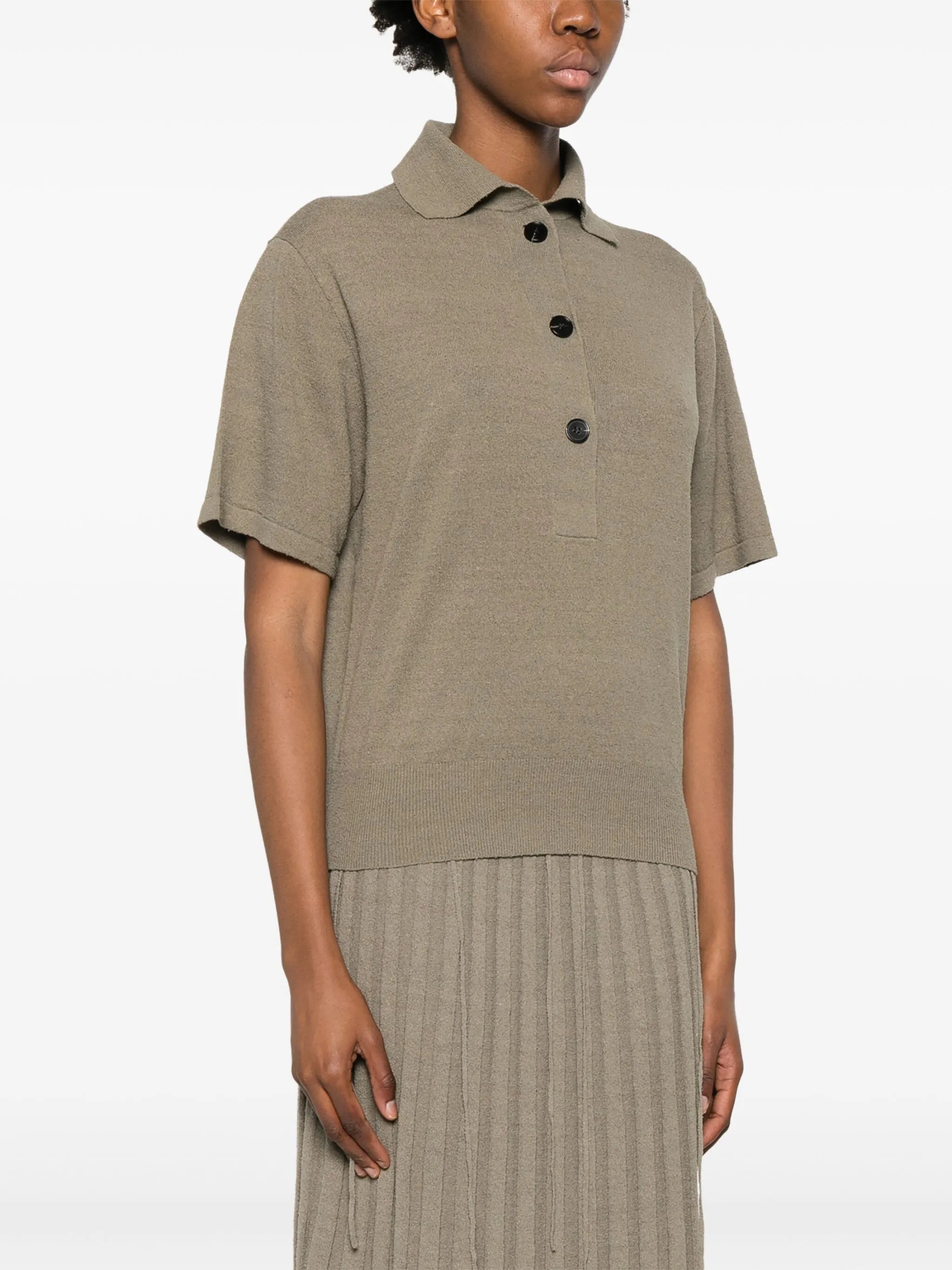 knitted polo top