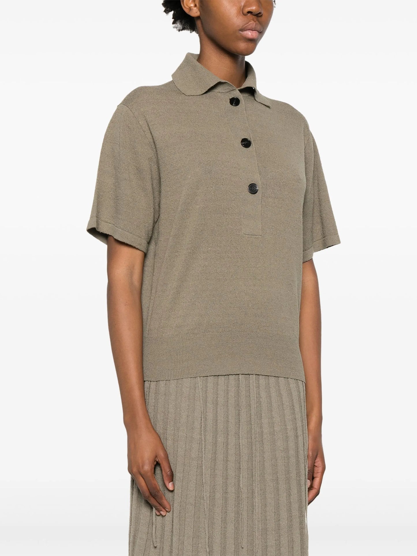 knitted polo top