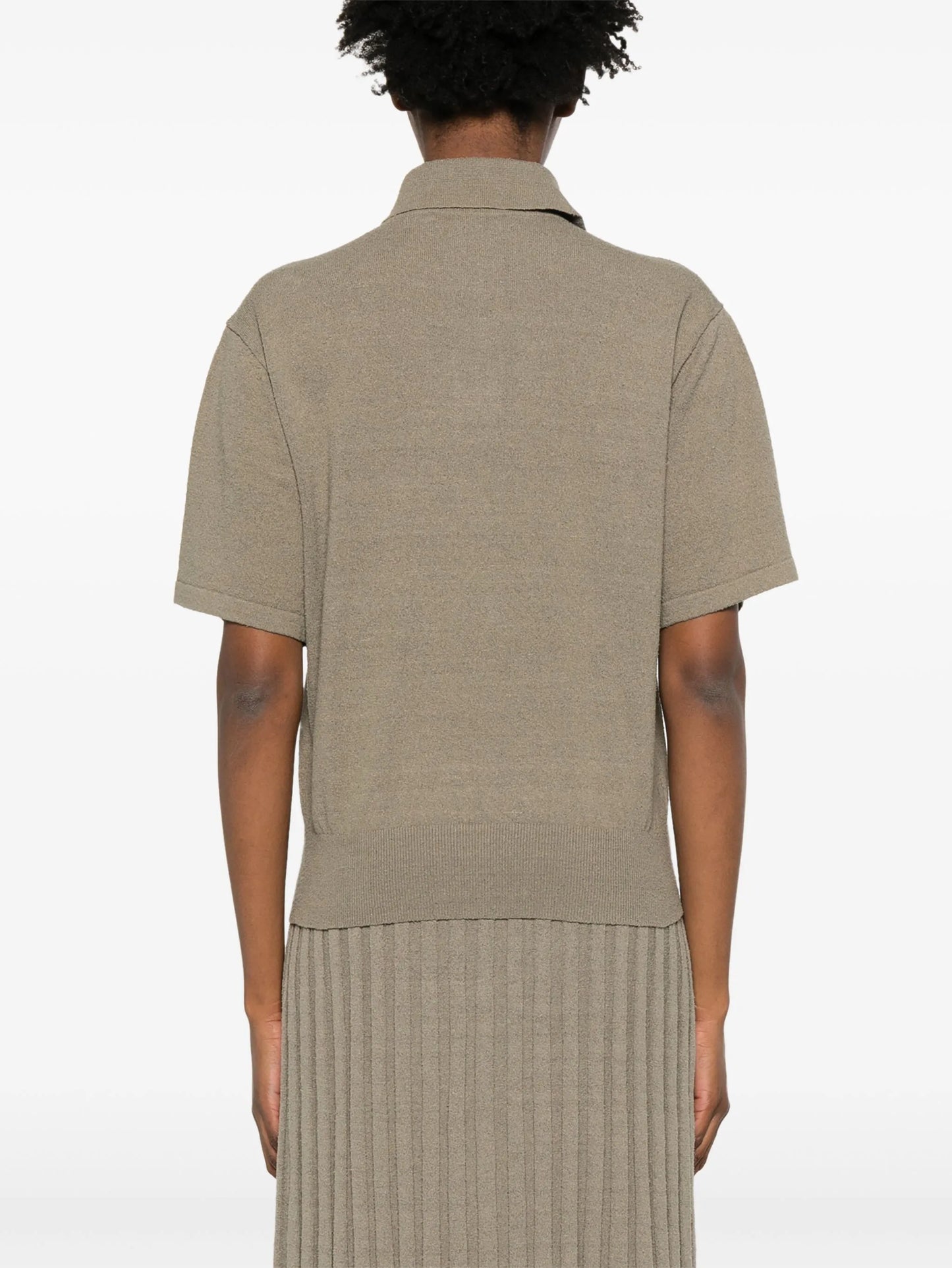 knitted polo top