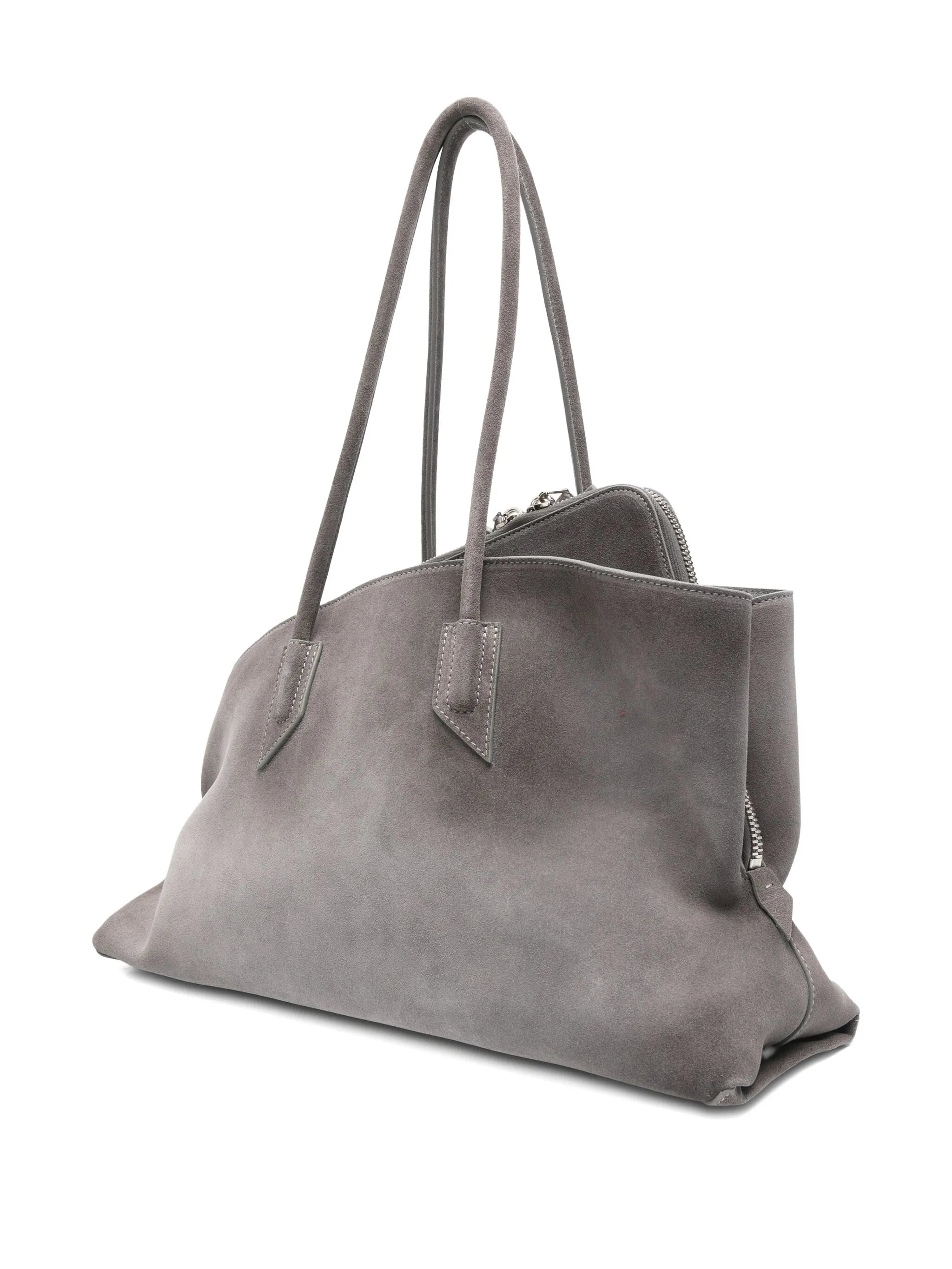 ''La Passeggiata Medium'' dark grey top handle bag
