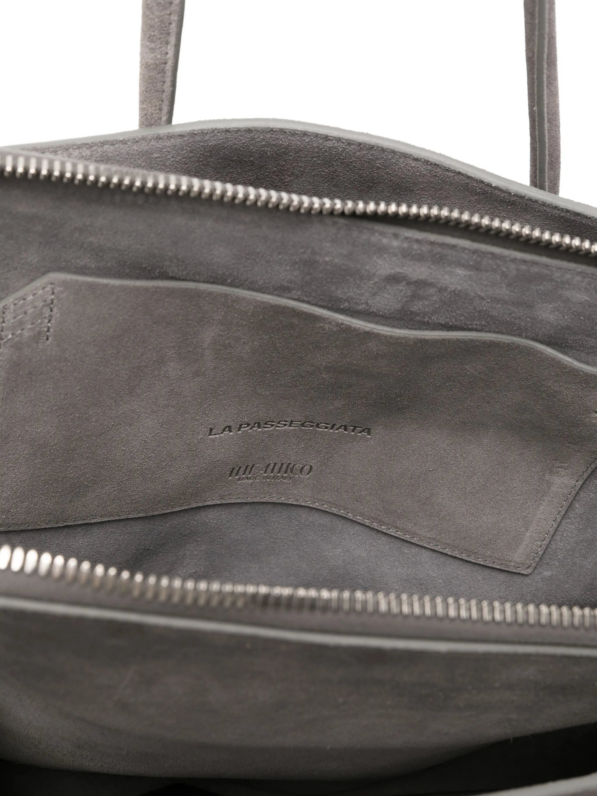 ''La Passeggiata Medium'' dark grey top handle bag