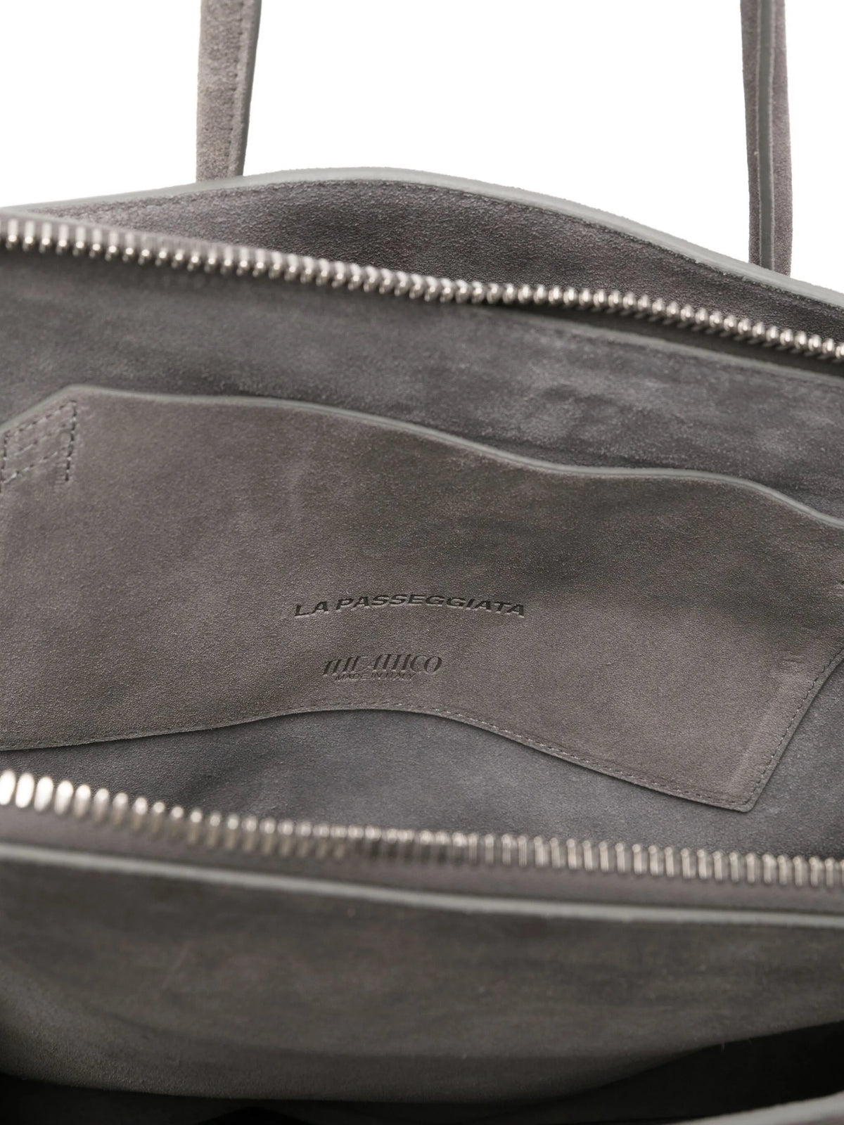 ''La Passeggiata Medium'' dark grey top handle bag