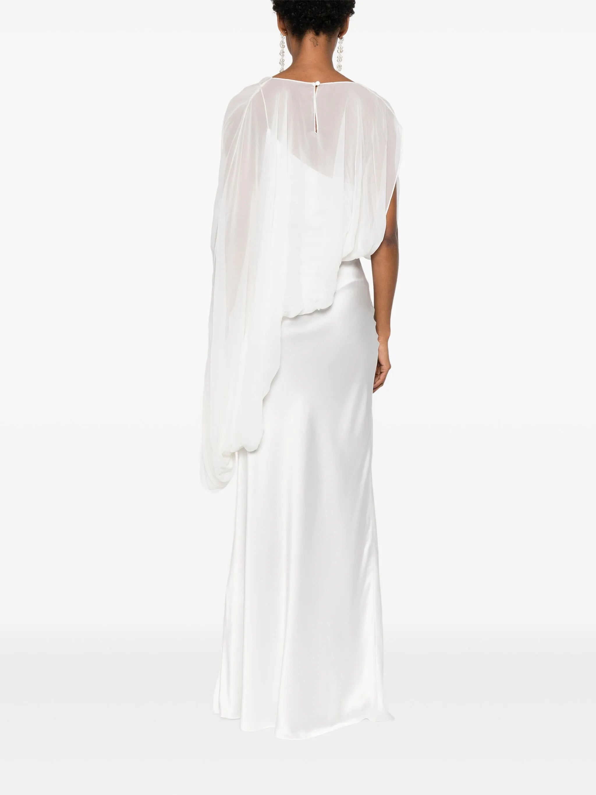 Cumulus draped gown