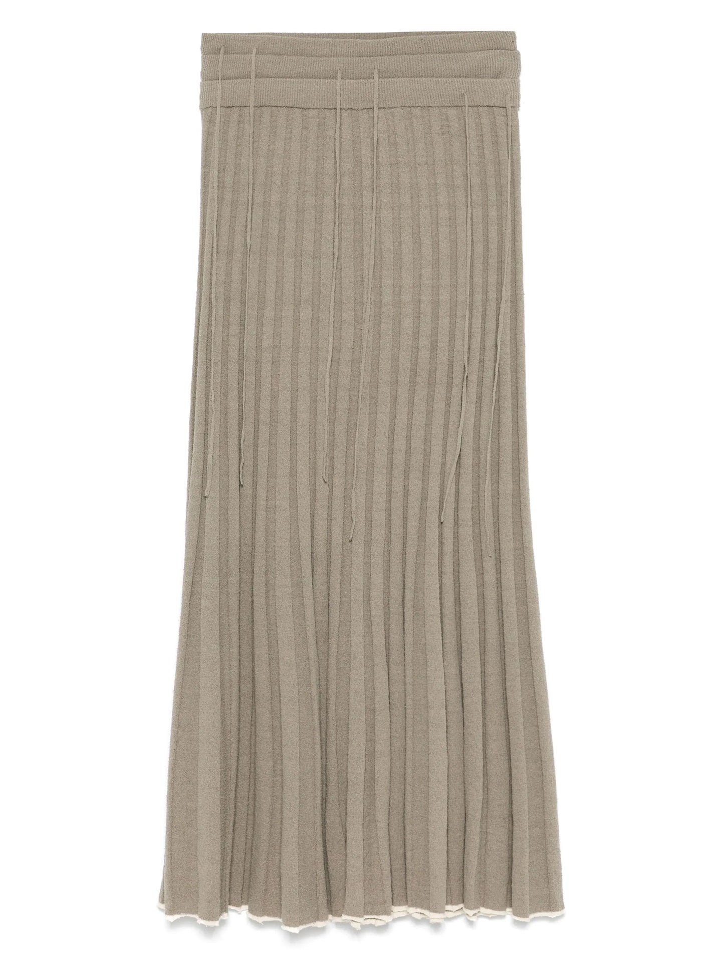 pleated maxi skirt