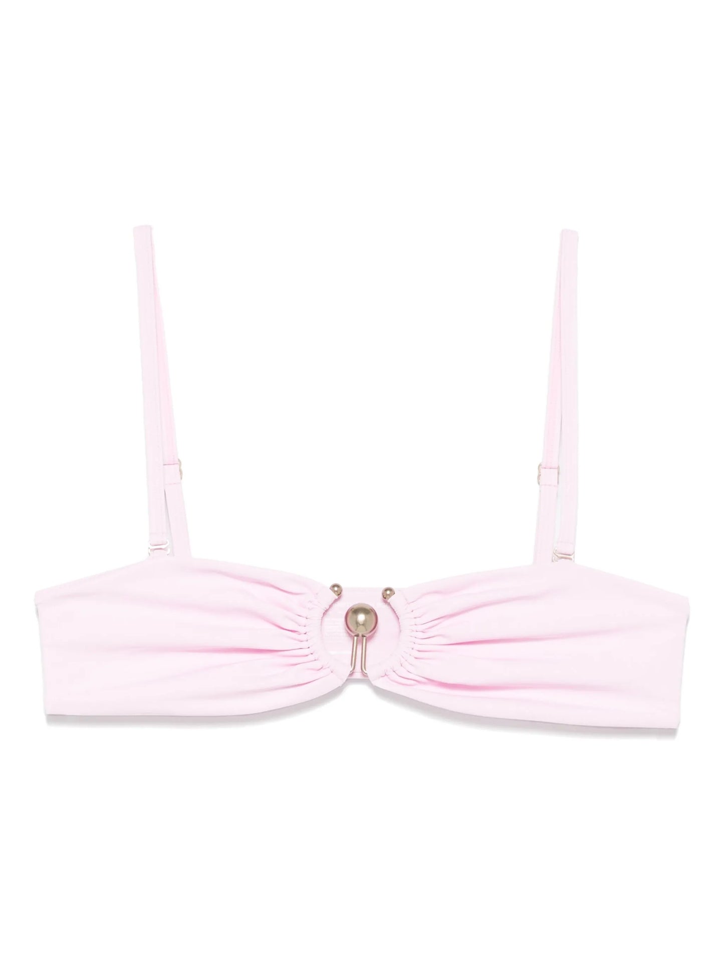 ruched prong bikini top