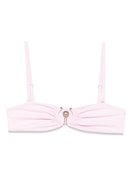 ruched prong bikini top