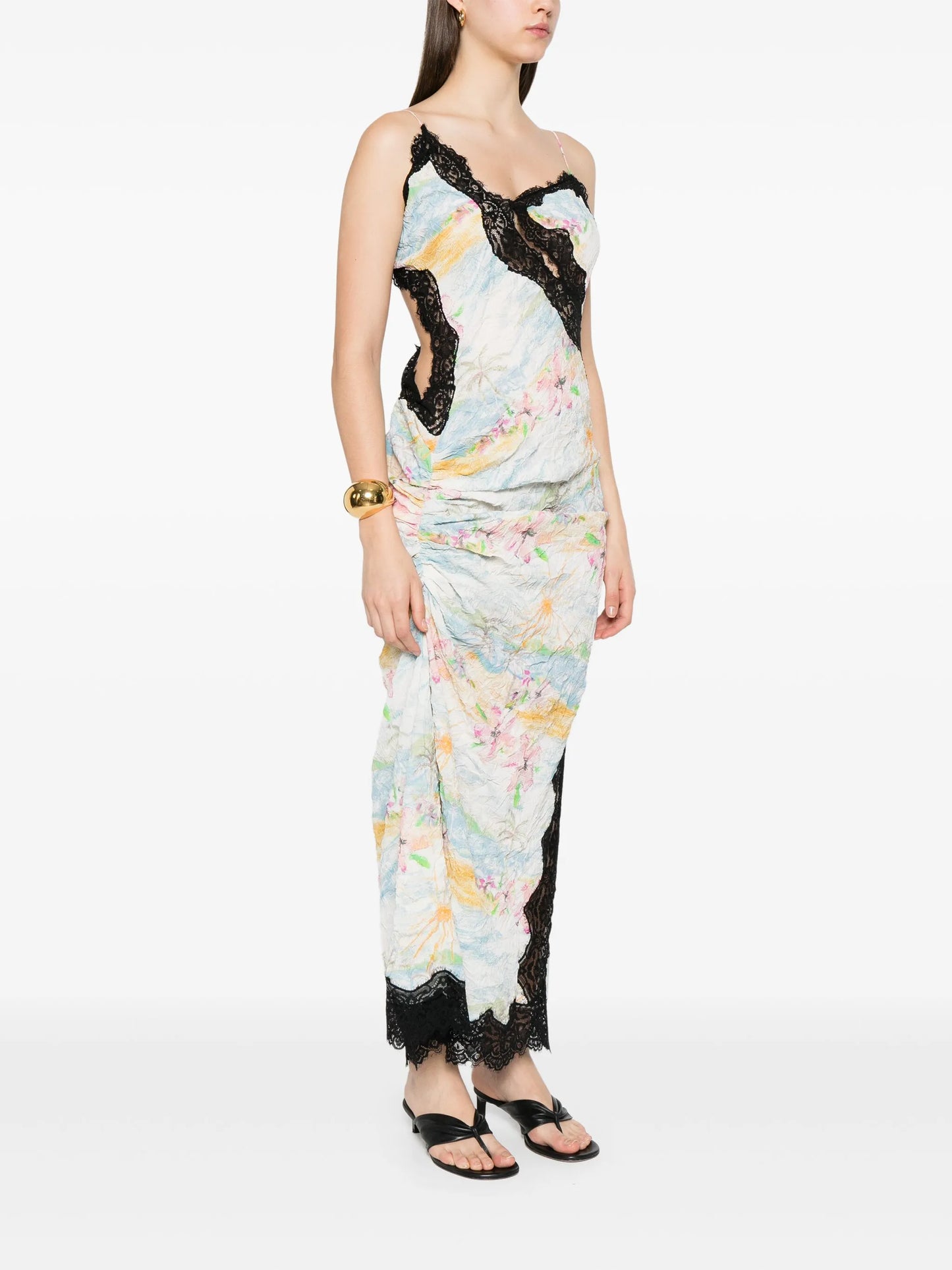 floral-print midi dress