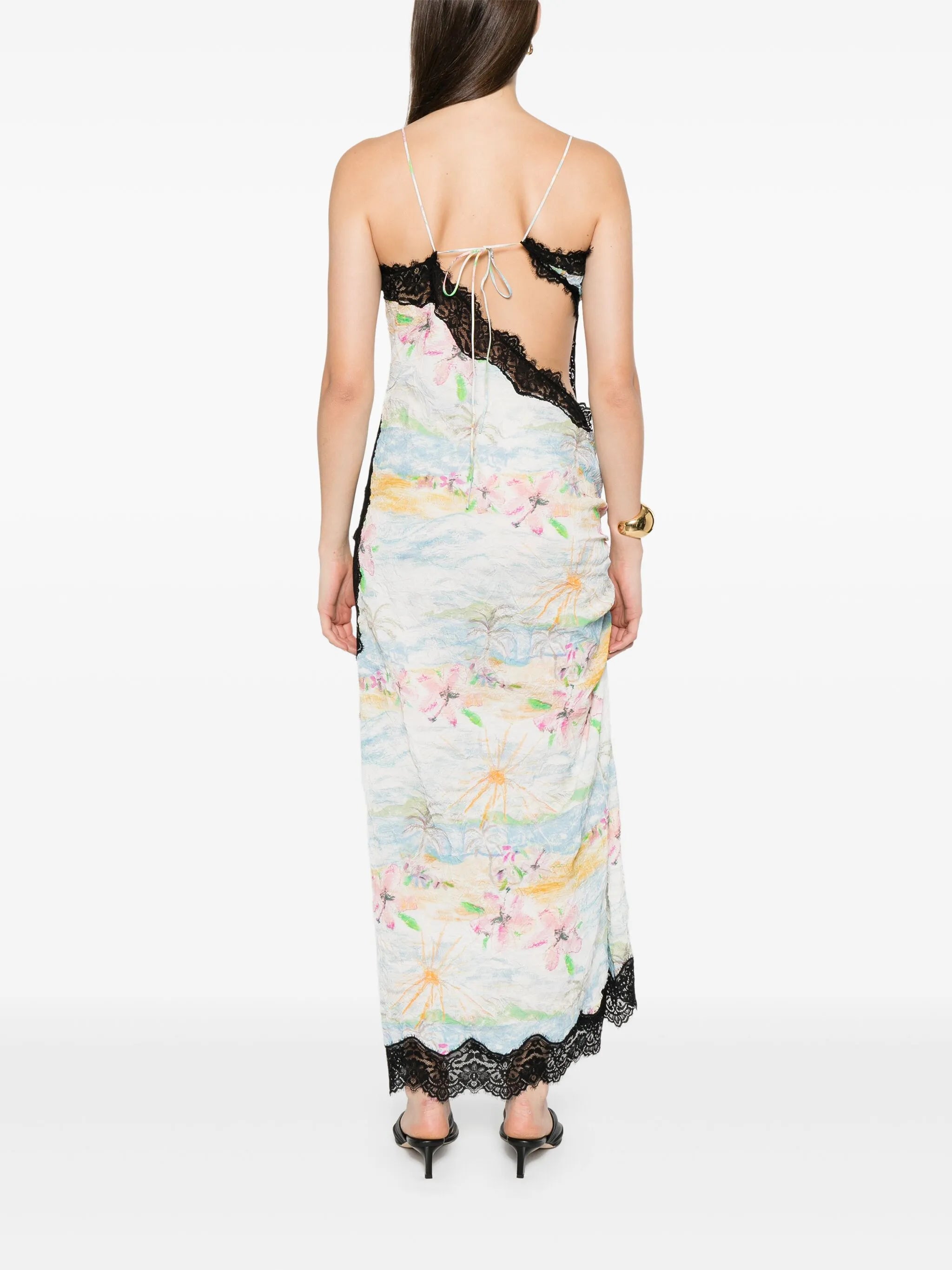 floral-print midi dress