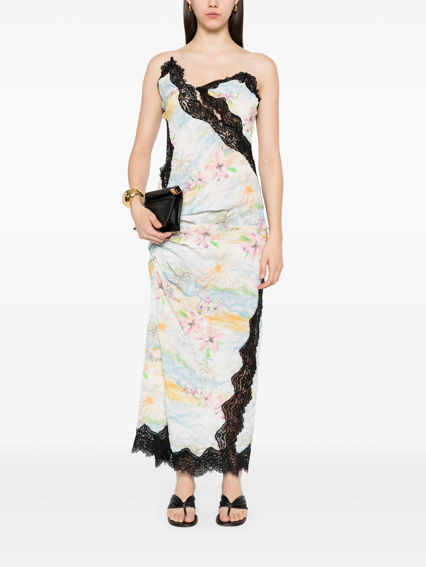 floral-print midi dress