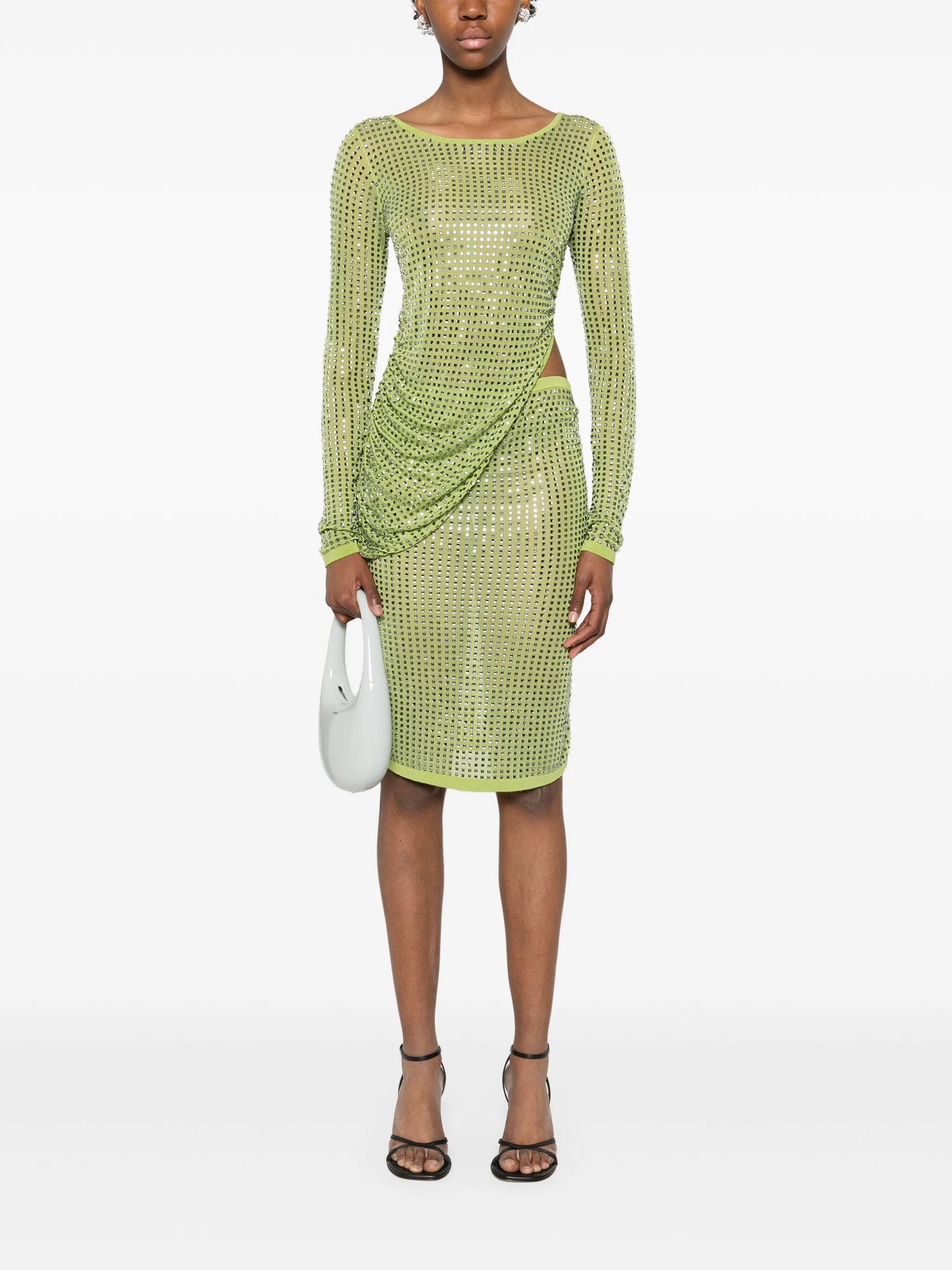 Cirrus Hotfix cut-away midi dress