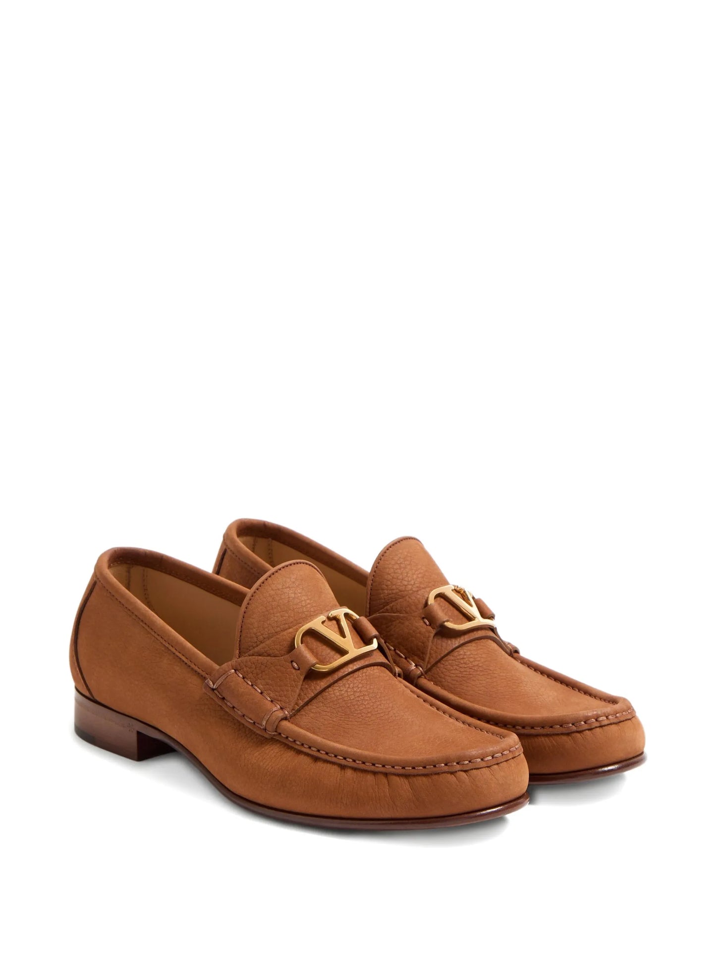 VLogo Signature suede loafers