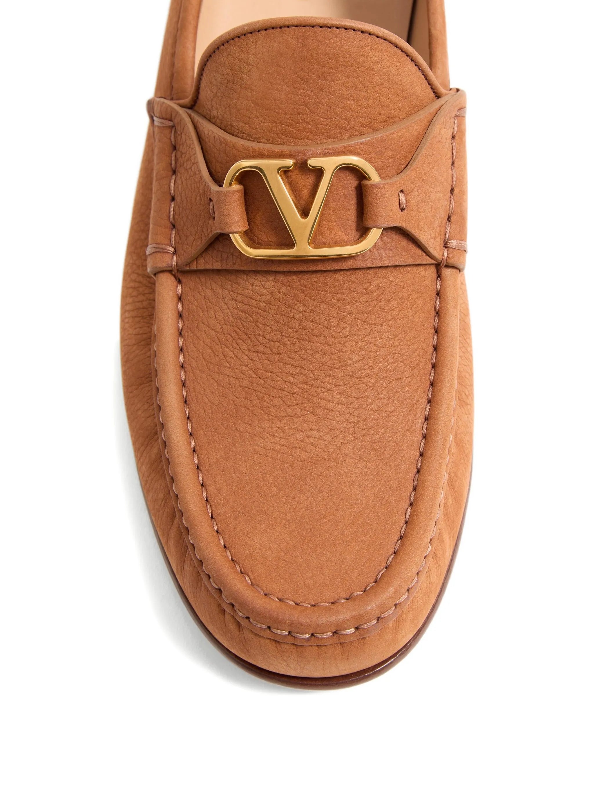 VLogo Signature suede loafers